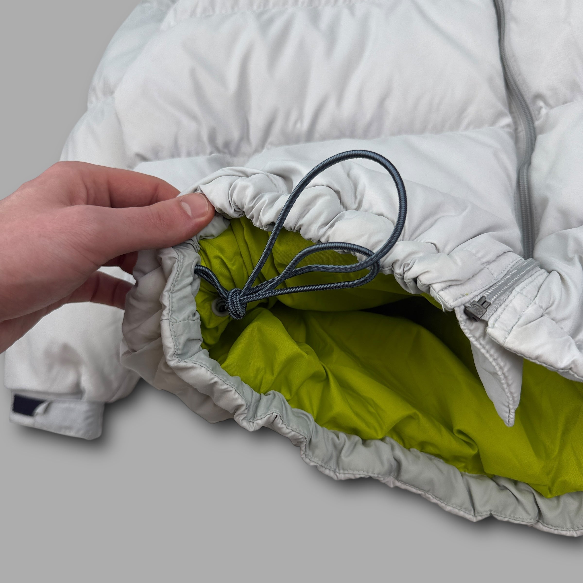 Nike 1990's technical mini swoosh multi pocket downfilled puffer jacket (M)