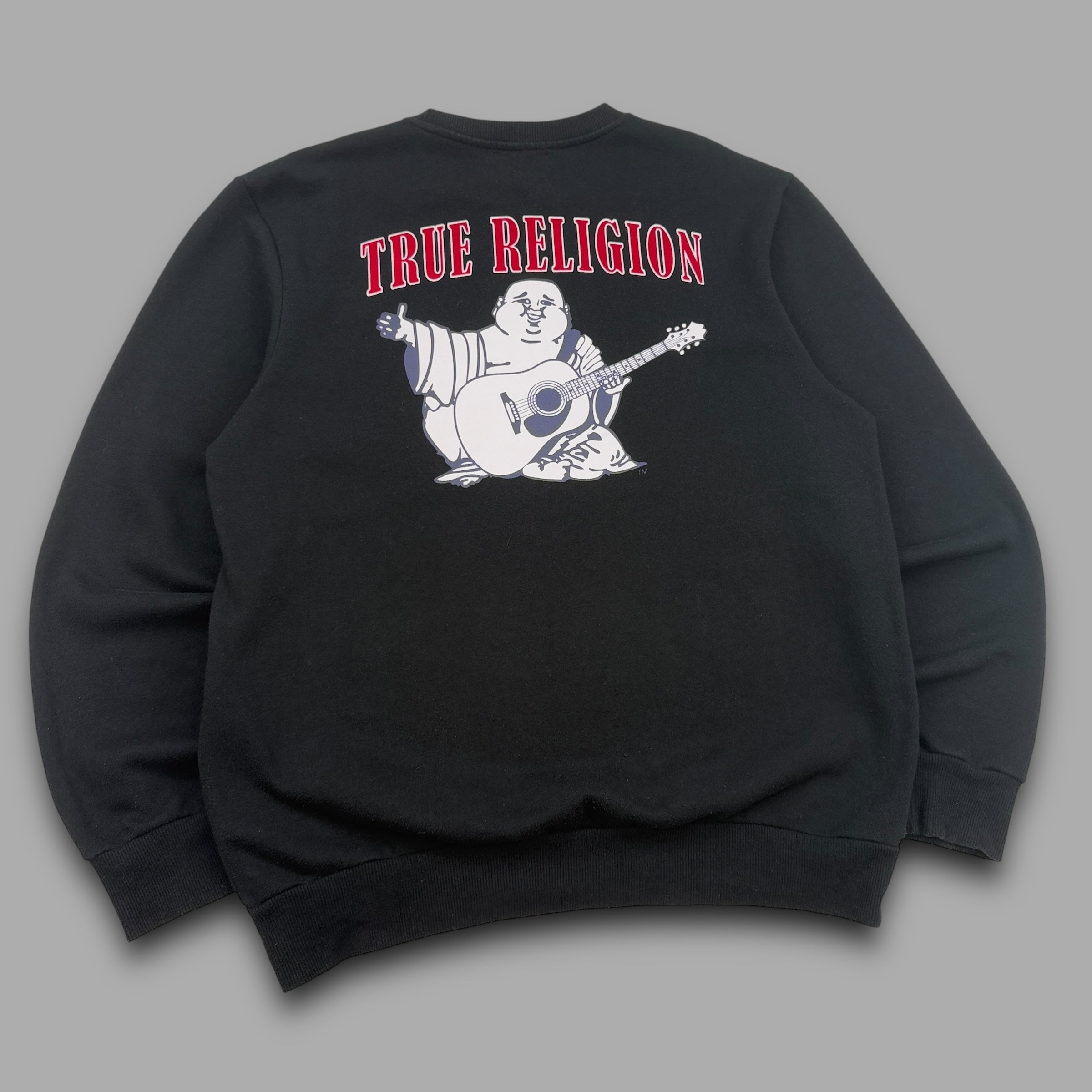 True religion 2000's spellout graphic pullover sweatshirt (XL)