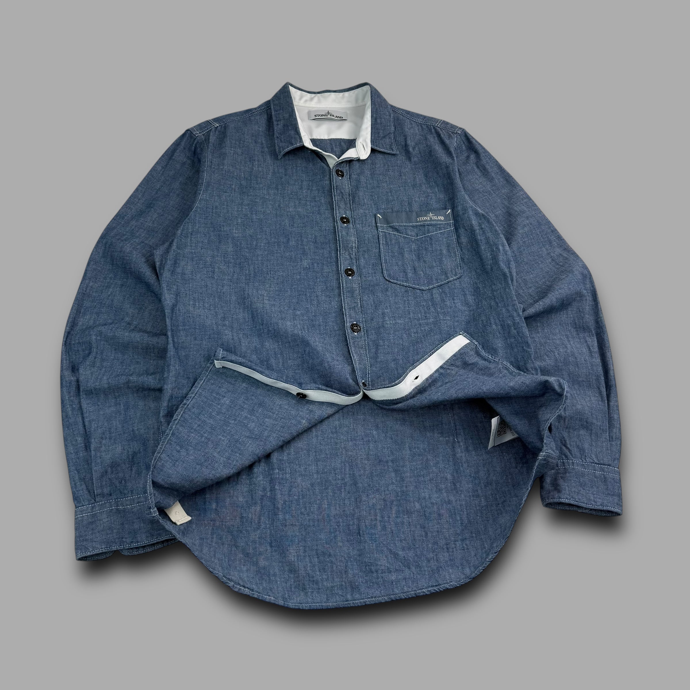 Stone island denim overshirt (L)