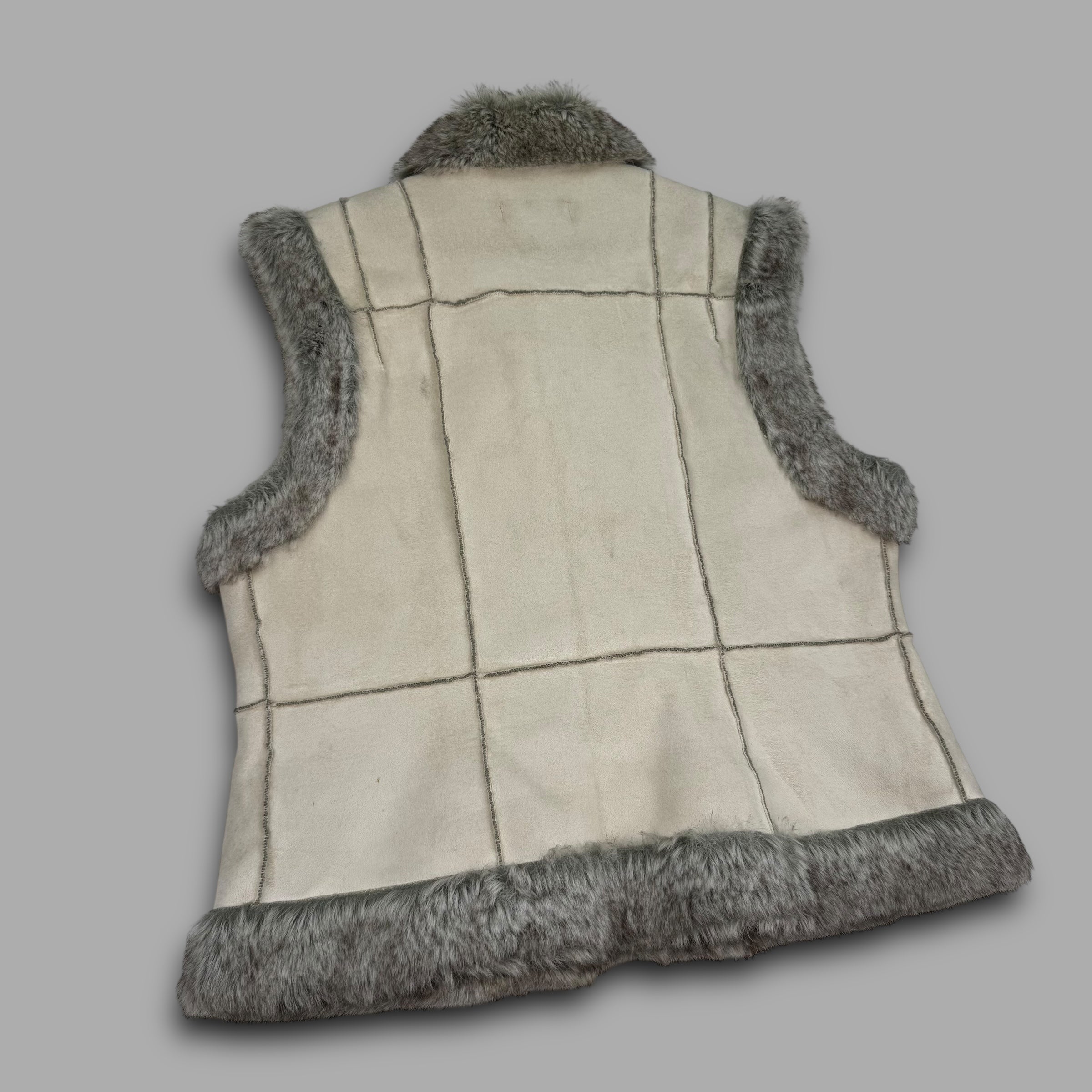 Wit and wisdom 2000's suede fur lined vest (L) wms
