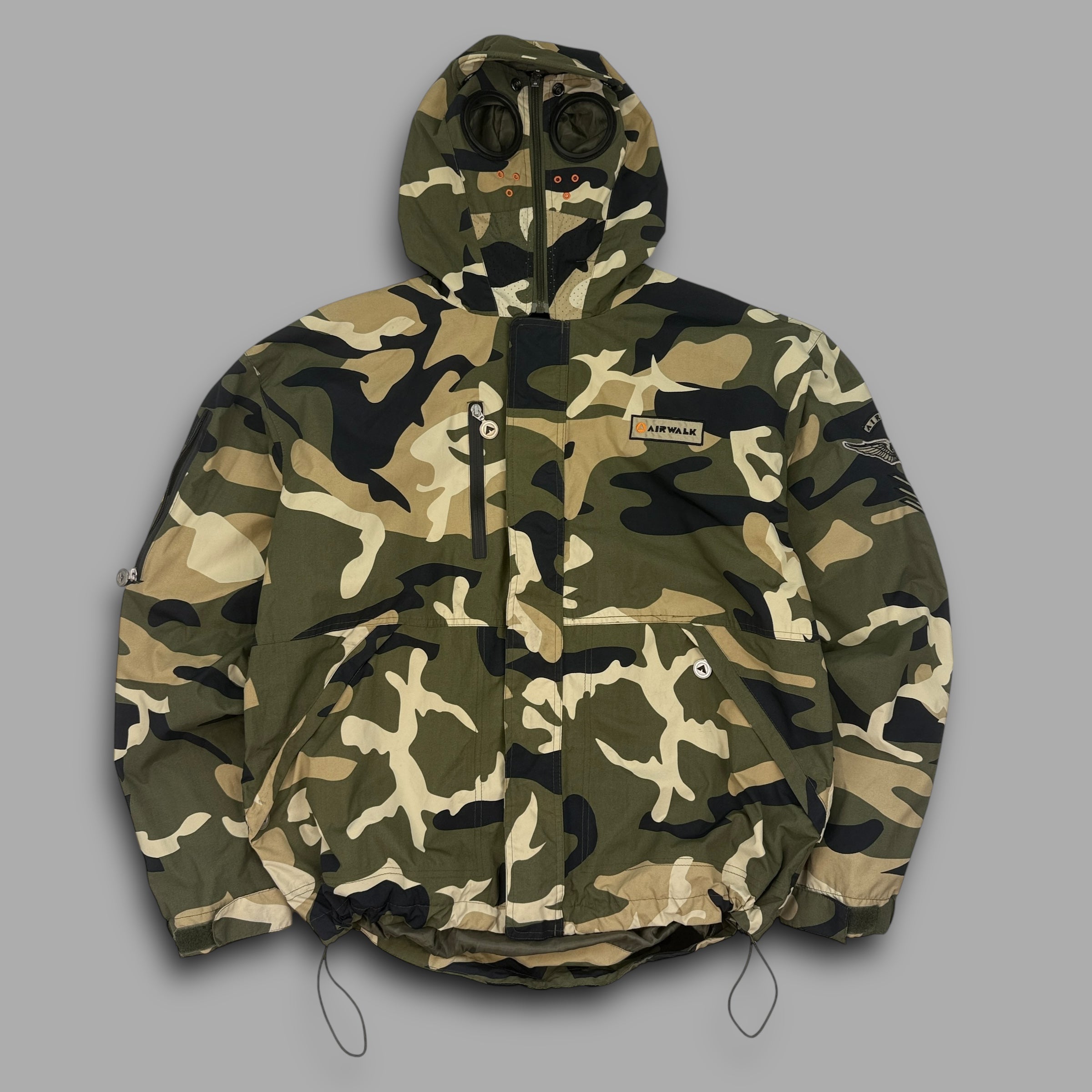 Airwalk 2000's technical camo goggle ski jacket (L)