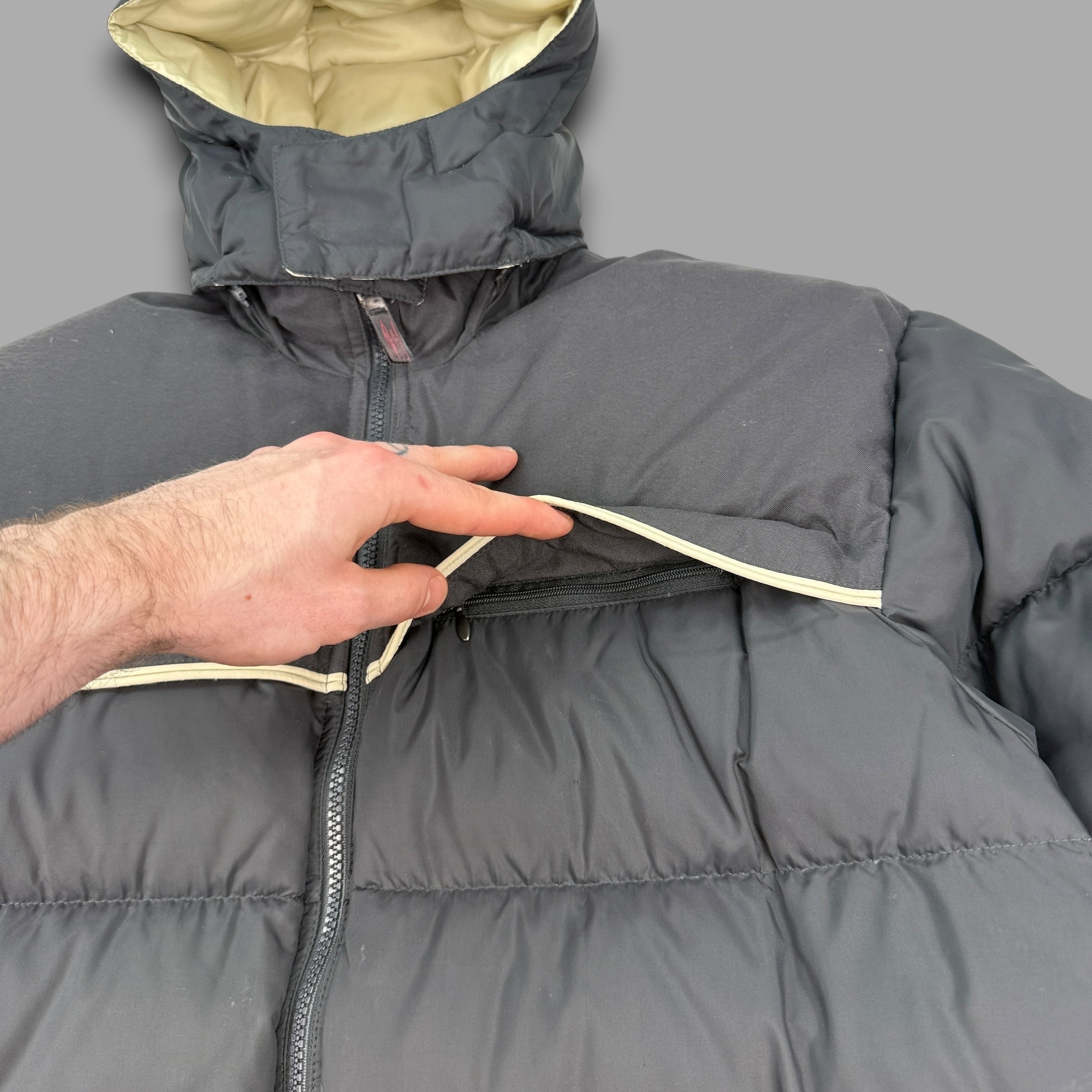 Nike 2000's technical downfilled mini swoosh puffer jacket (S)