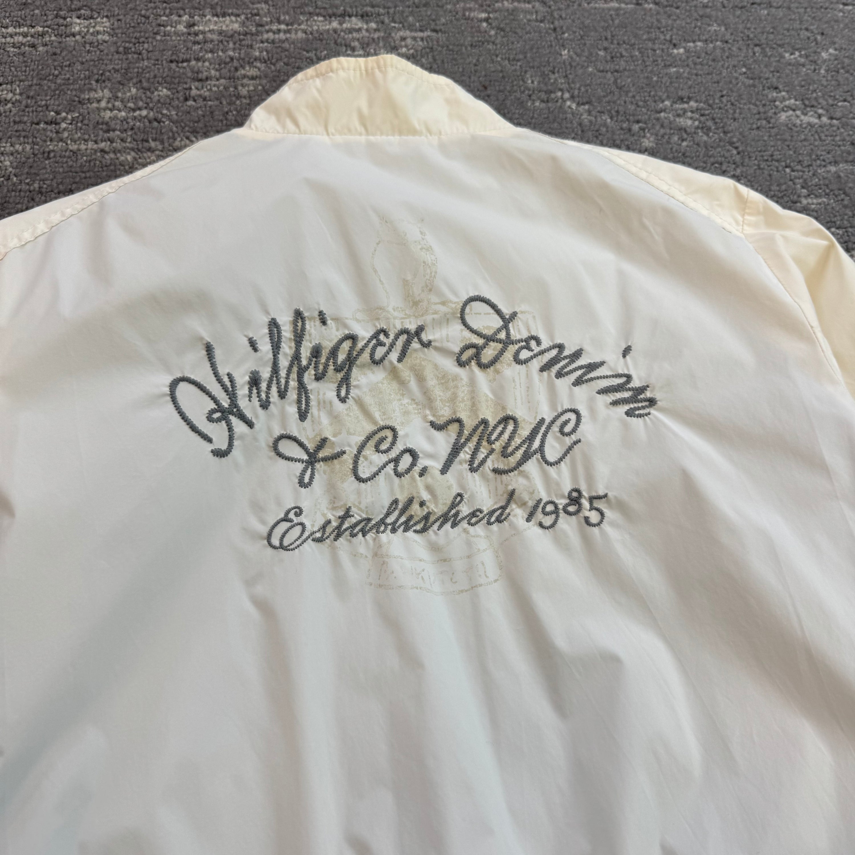 Tommy Hilfiger 2007 technical multi-pocket cropped embroidered nylon jacket (M) wms