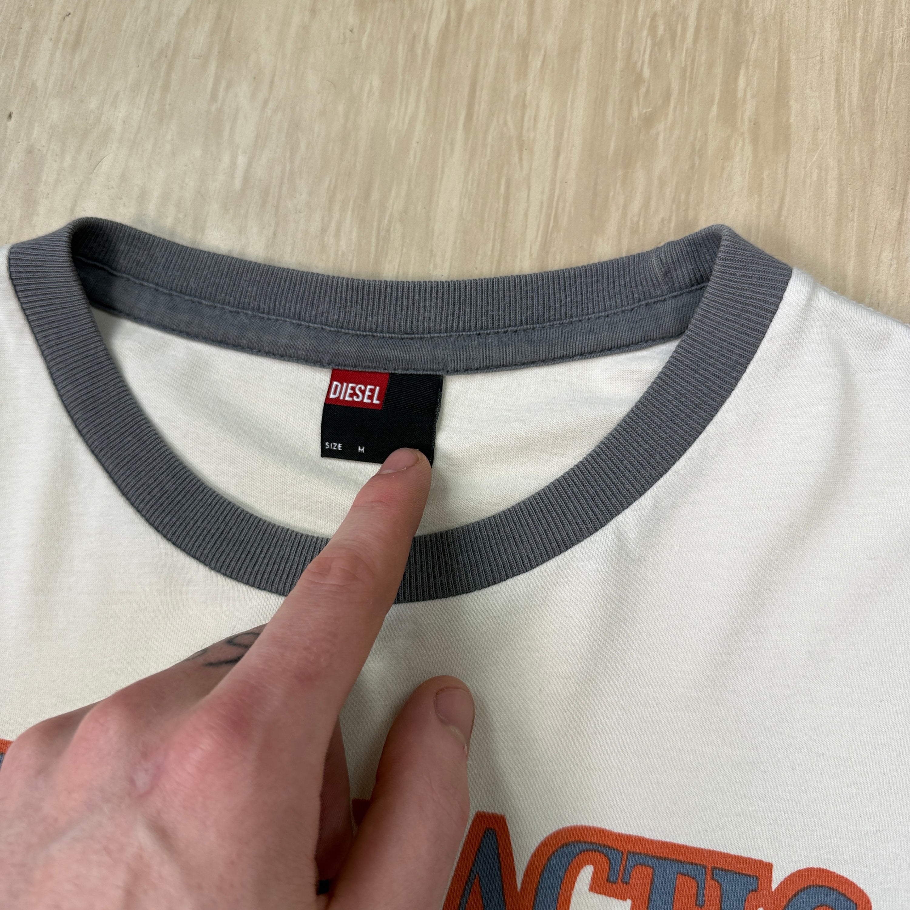 Diesel 2000's inter galactic graphic ringer tee (M)