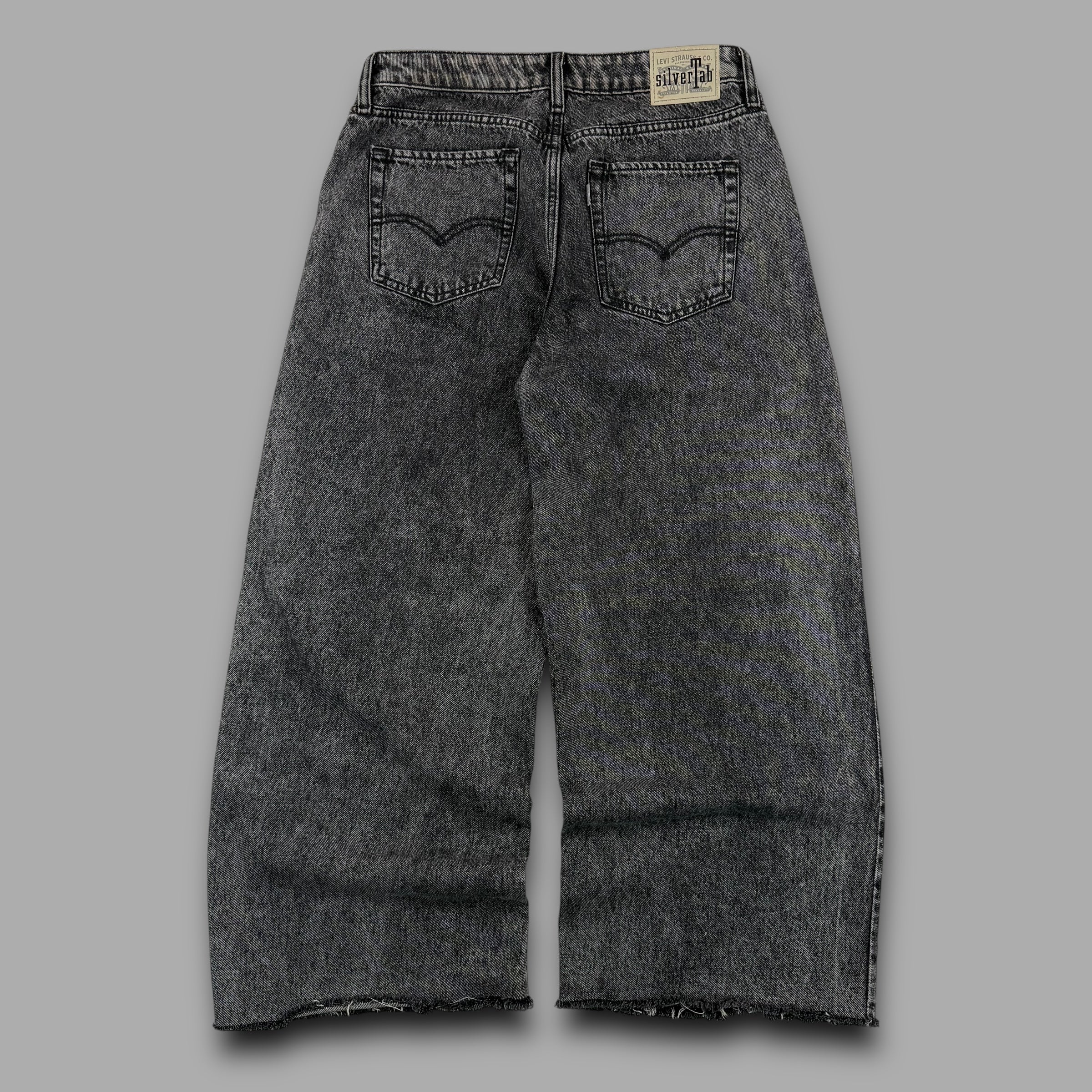 Levi's silver tab 2000's baggy low rise cropped denim jeans (S)