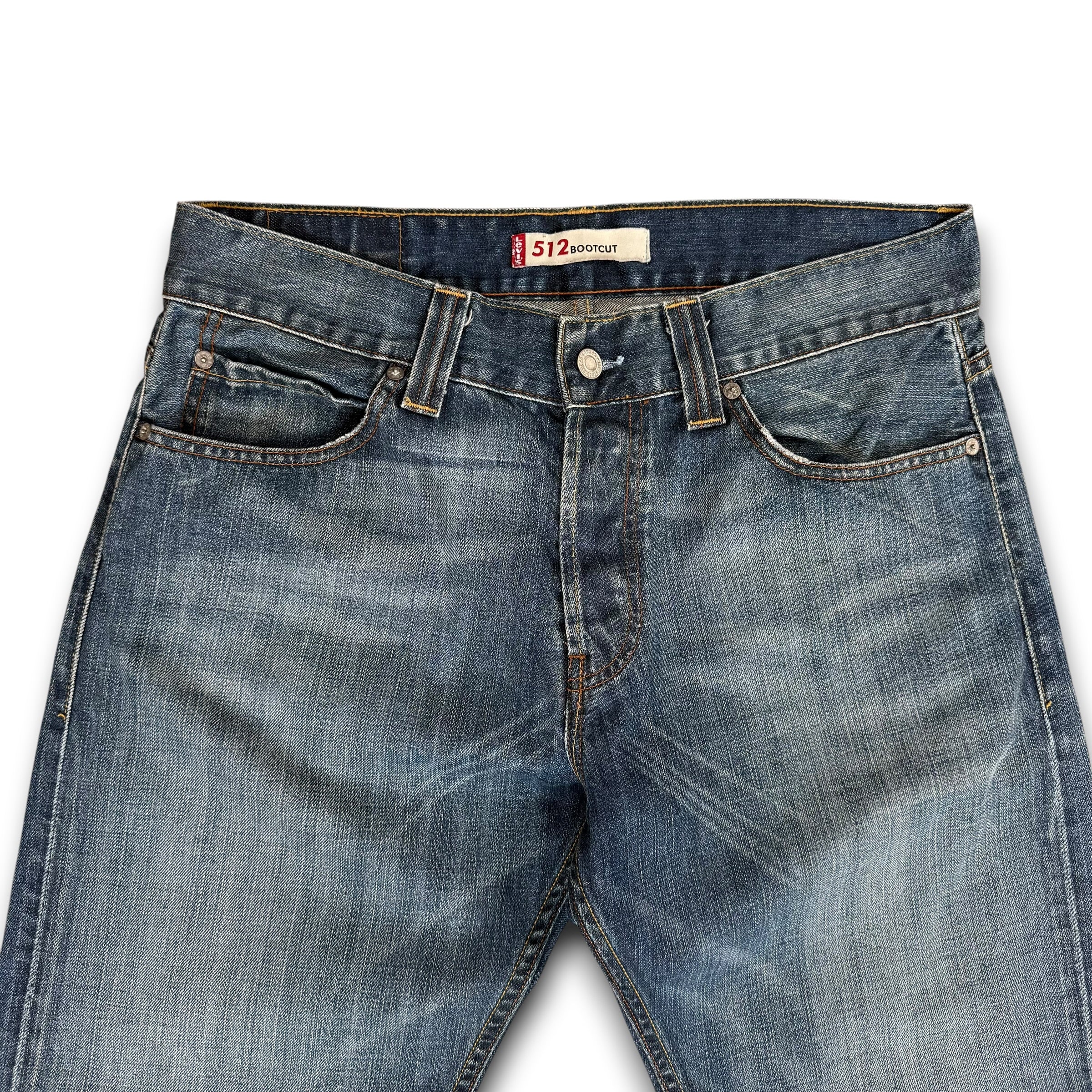 Levi's 512 2000's relaxed fit worn denim bootcut jeans (M-L)