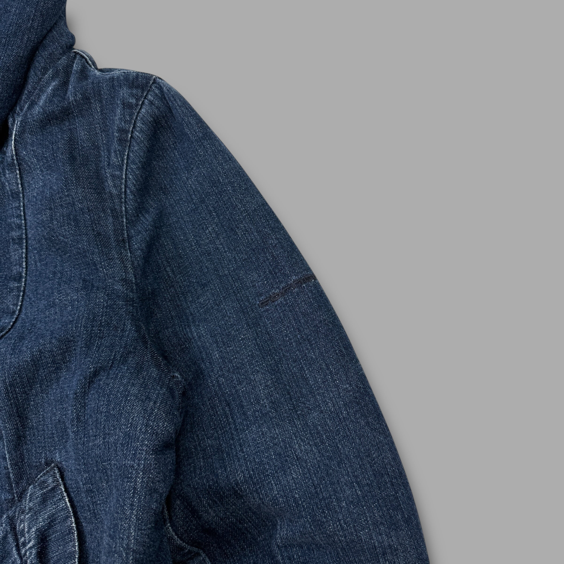 Fornarina 1990's sherpa lined denim bomber jacket (S)