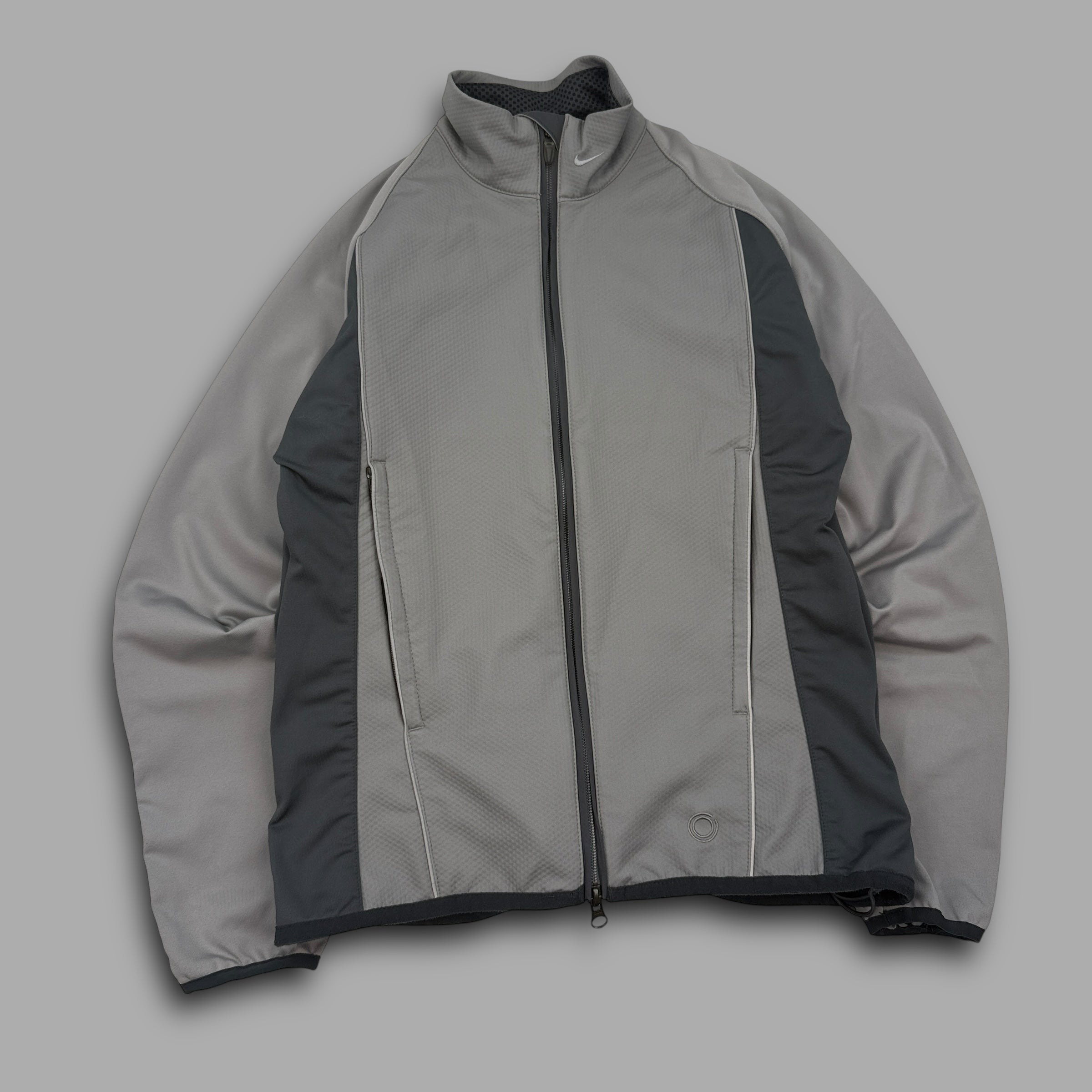Nike sphere 2000's technical panelled zip-up softshell track jacket (XS)