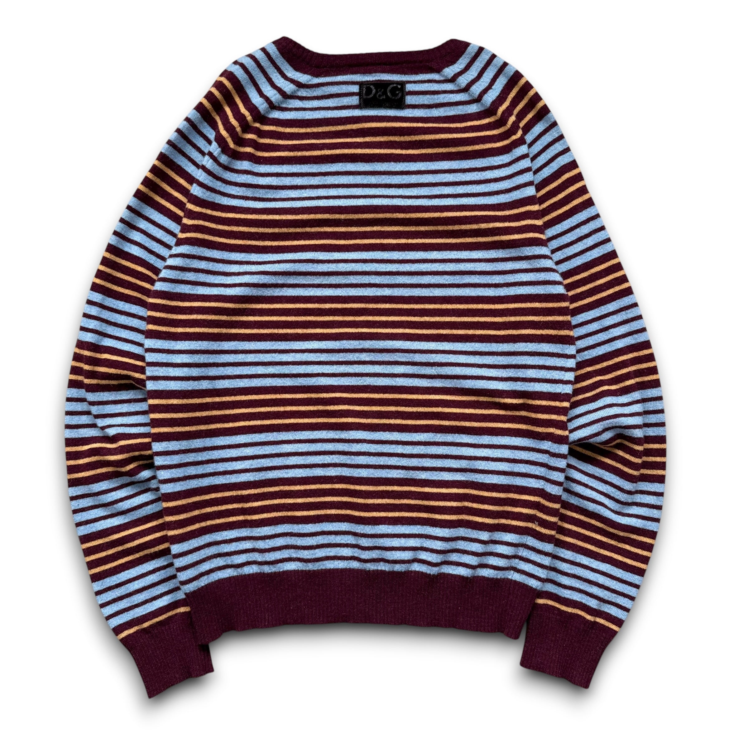 Dolce and gabbana 2000's horizontal stripe wool knit pullover jumper (S)