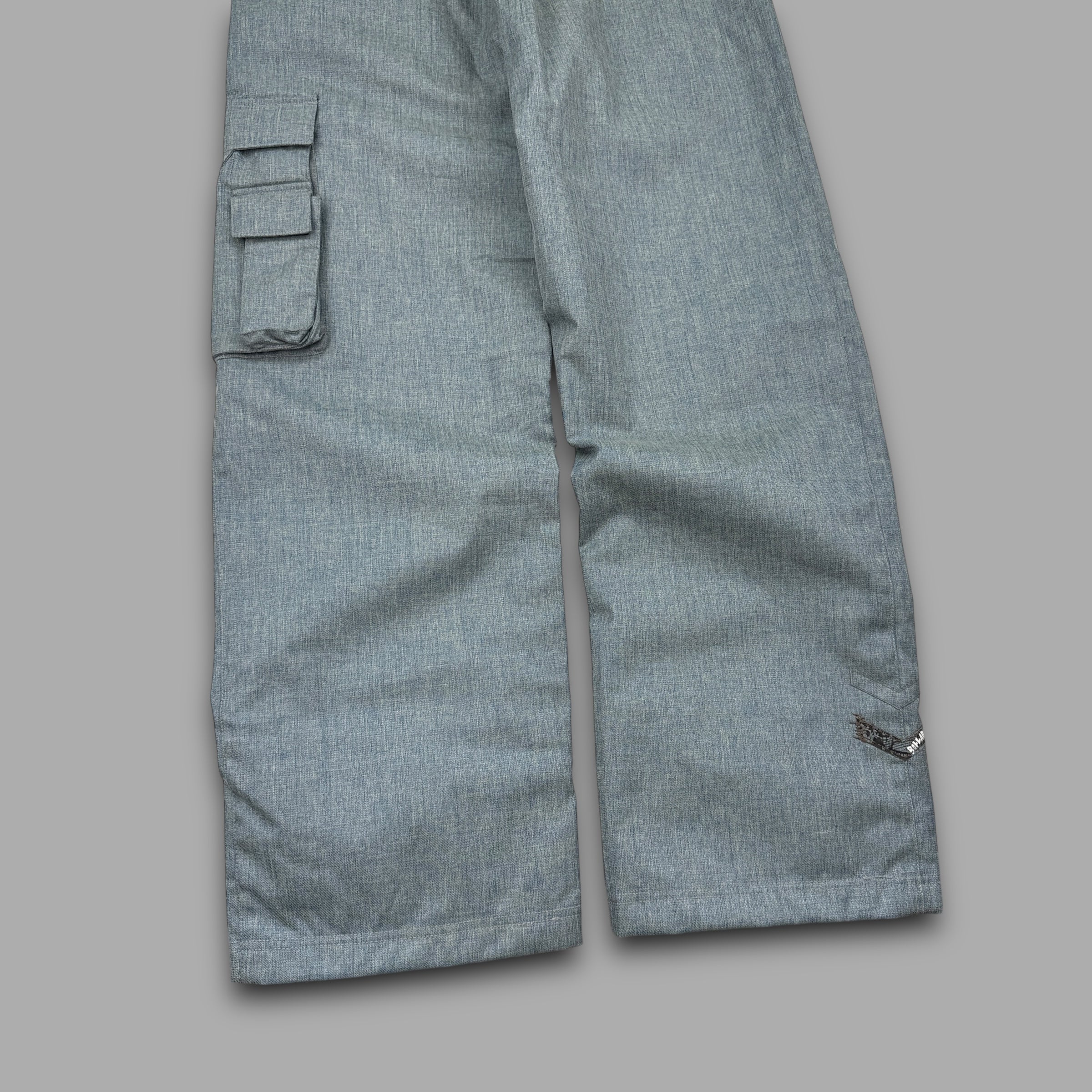 Billabong 2000's technical vented denim style baggy ski sallopettes (M)