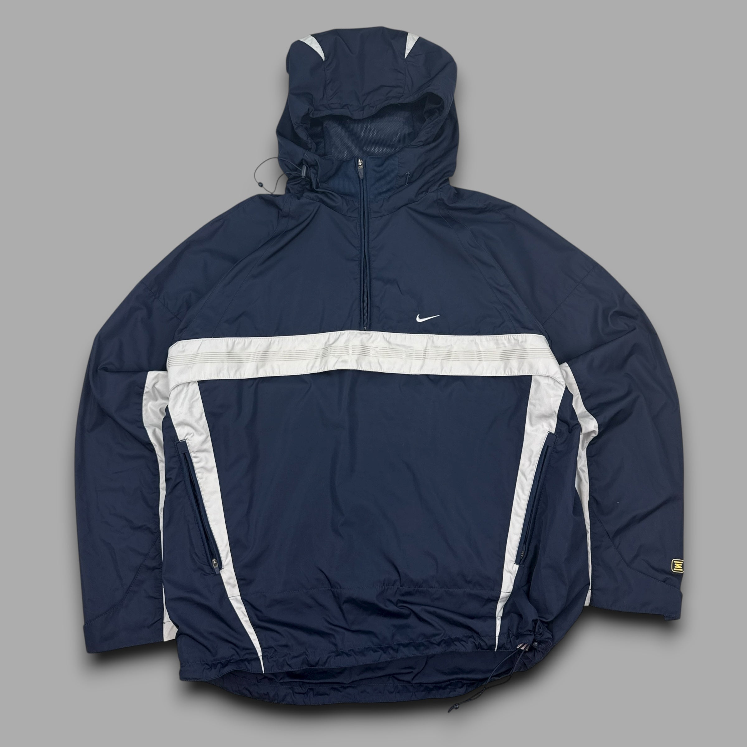 Nike shox 2000's technical panelled pullover 1/4 zip windbreaker (L)