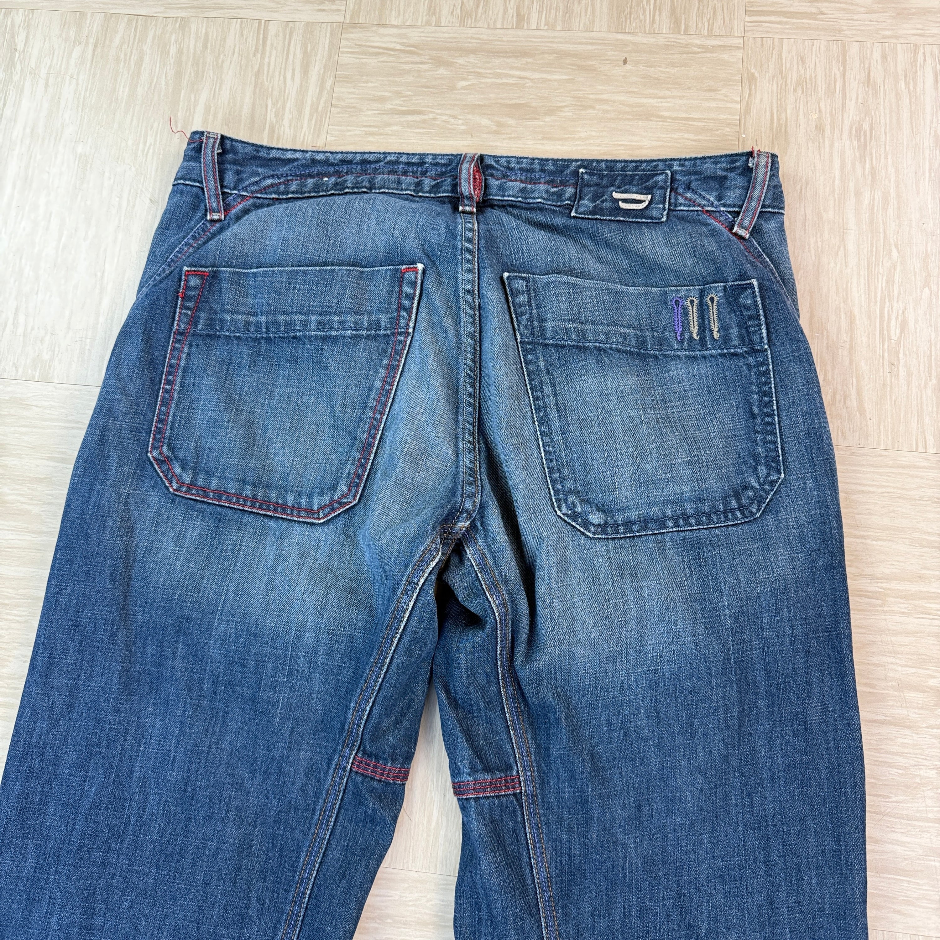 Diesel 2004 relaxed bootcut embroidered denim jeans (S)