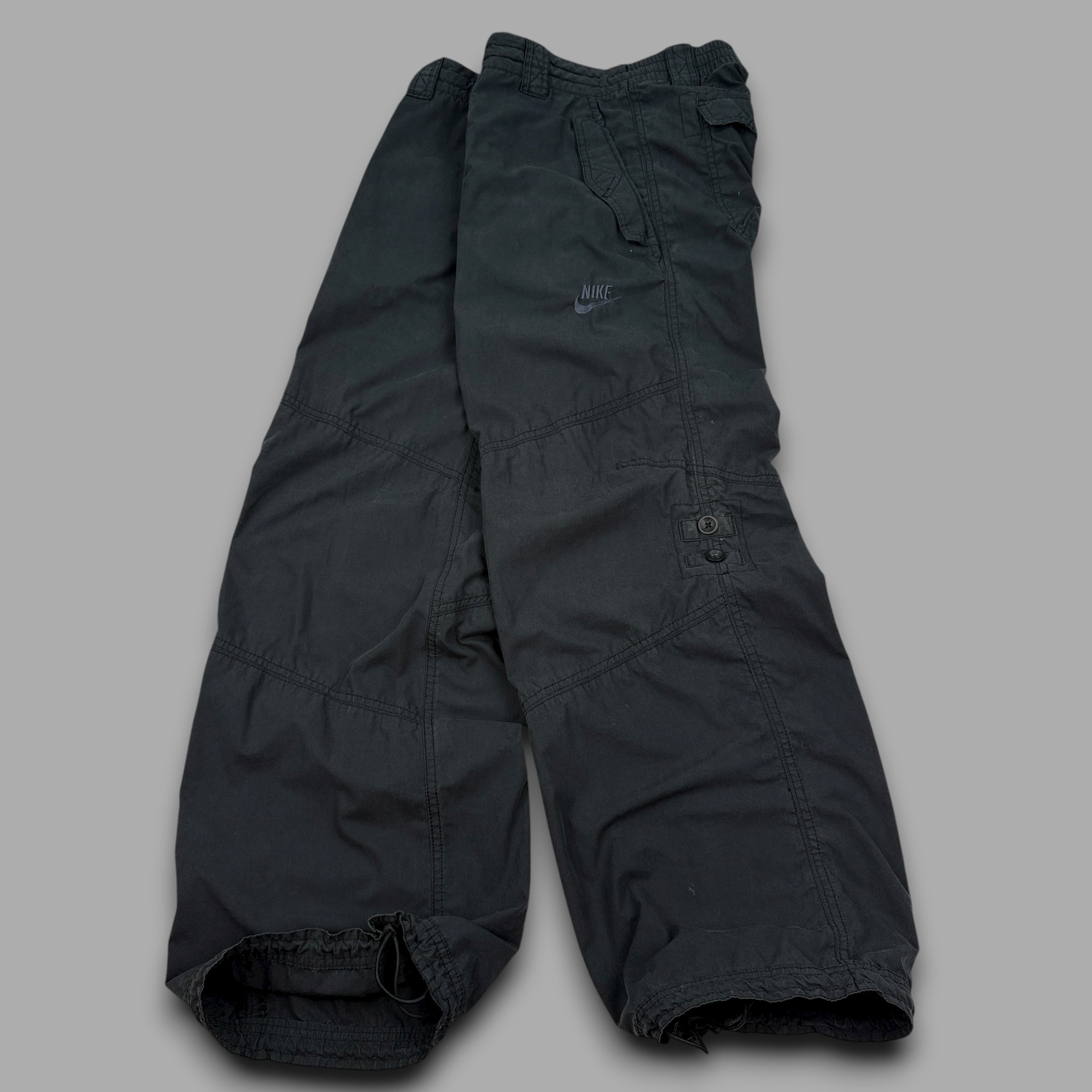 Nike 2000's technical baggy wide leg parachute bottoms (S)