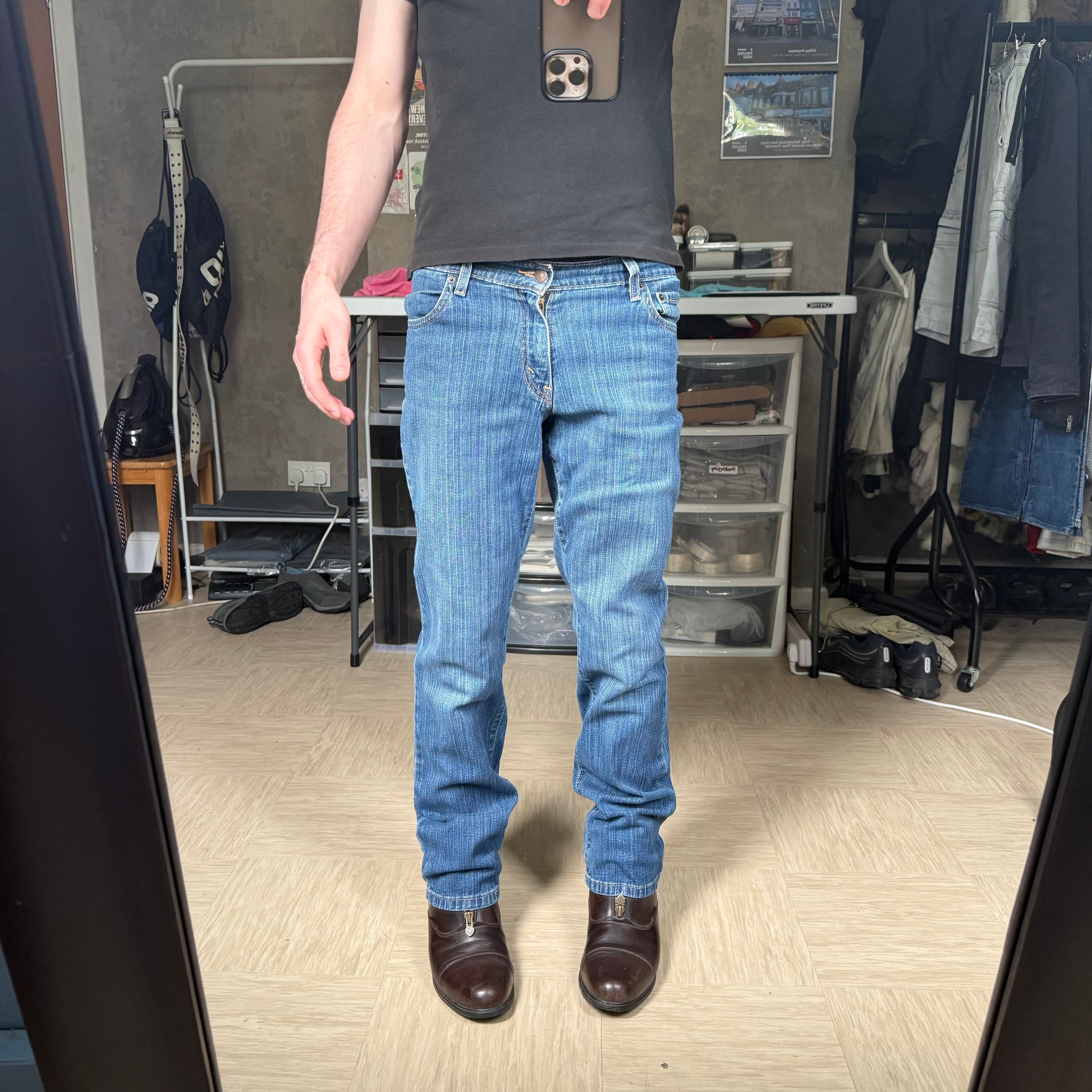 Levi's 550 2000's relaxed bootcut denim jeans (S)