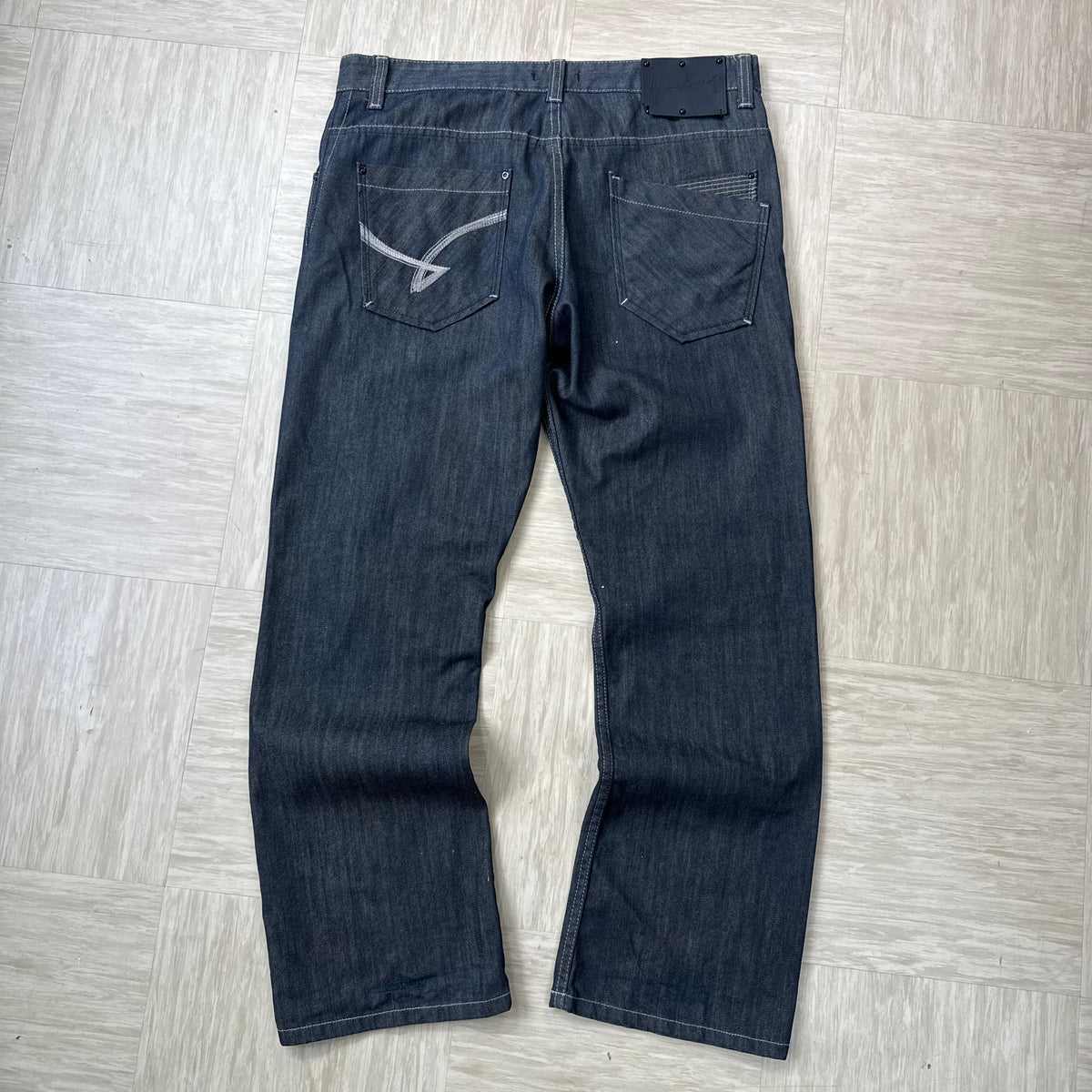 Firetrap black seal 2000's pure indigo relaxed denim bootcut jeans (S)