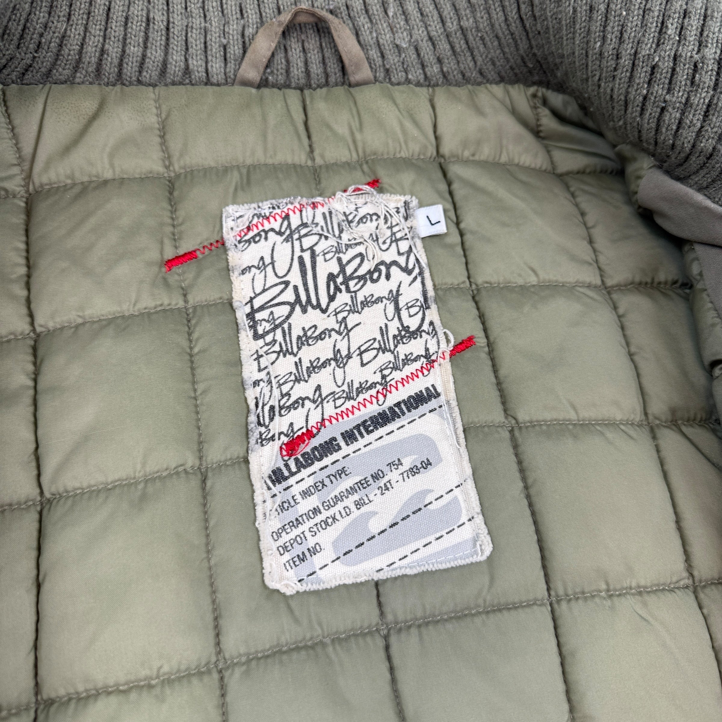 Billabong 2000's technical heavyweight multi-pocket fur hood parka jacket (L)