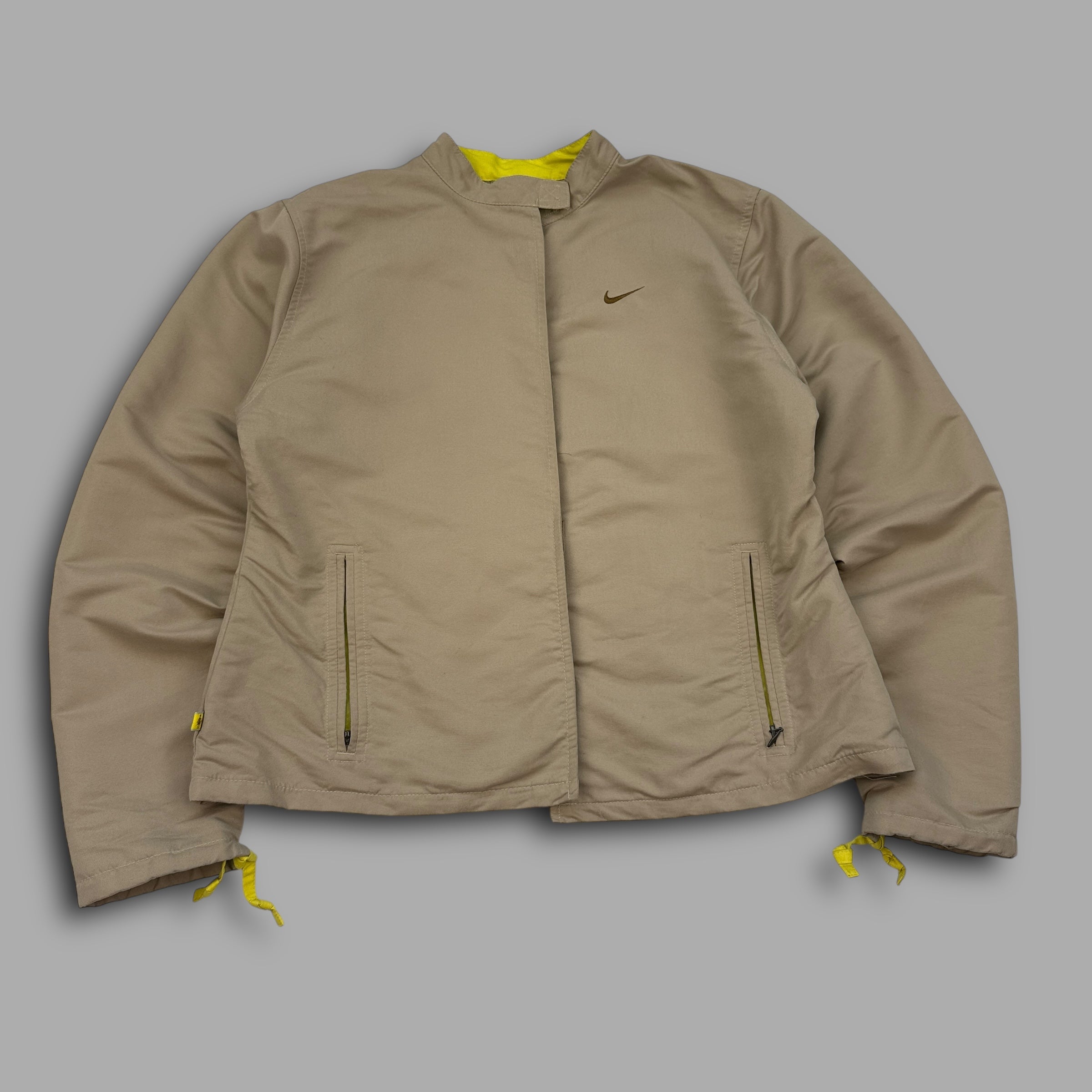 Nike 2000's technical asymmetrical velcro closure coach jacket (XS-S)