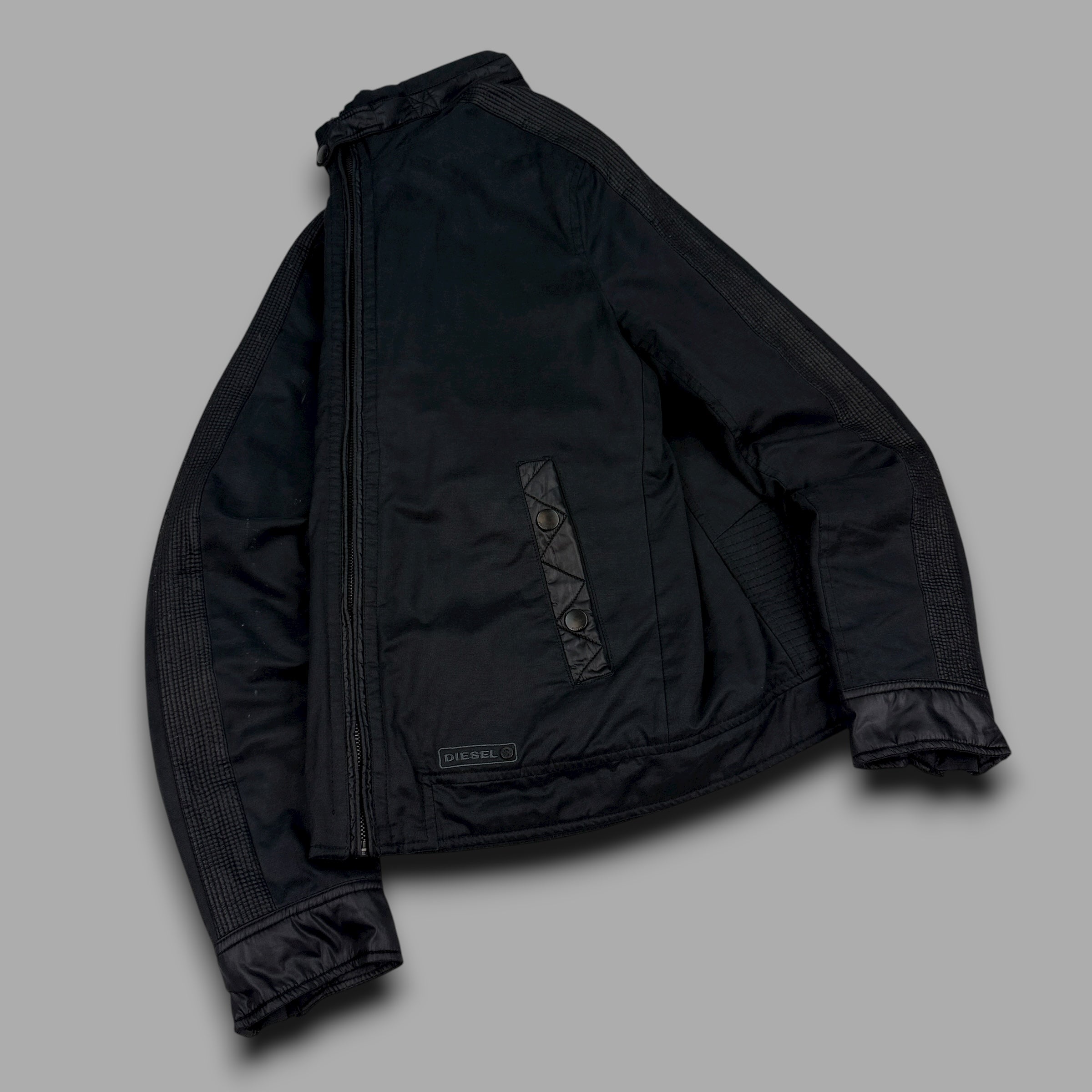 Diesel 2000's technical panelled zip up coach jacket (M)