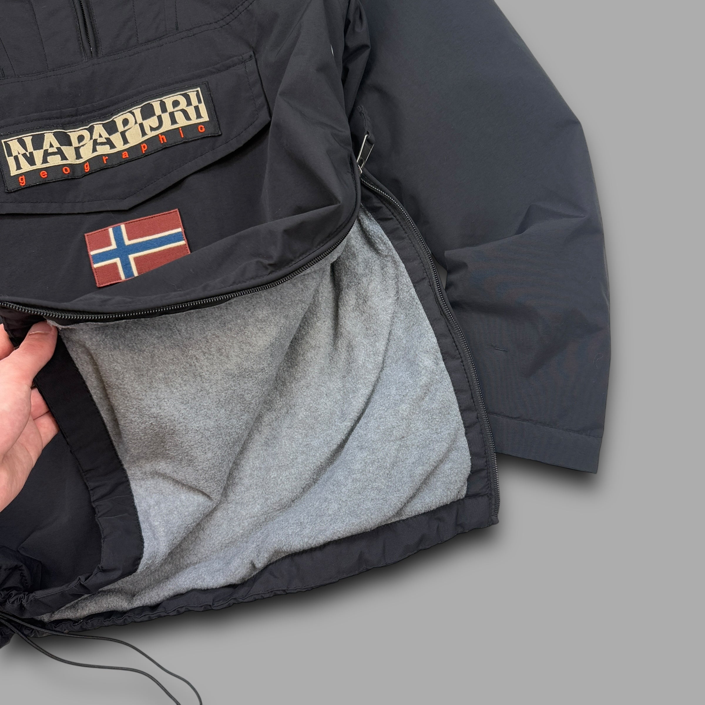 Napapijri 1/4 zip technical pullover softshell nylon windbreaker (S-M)