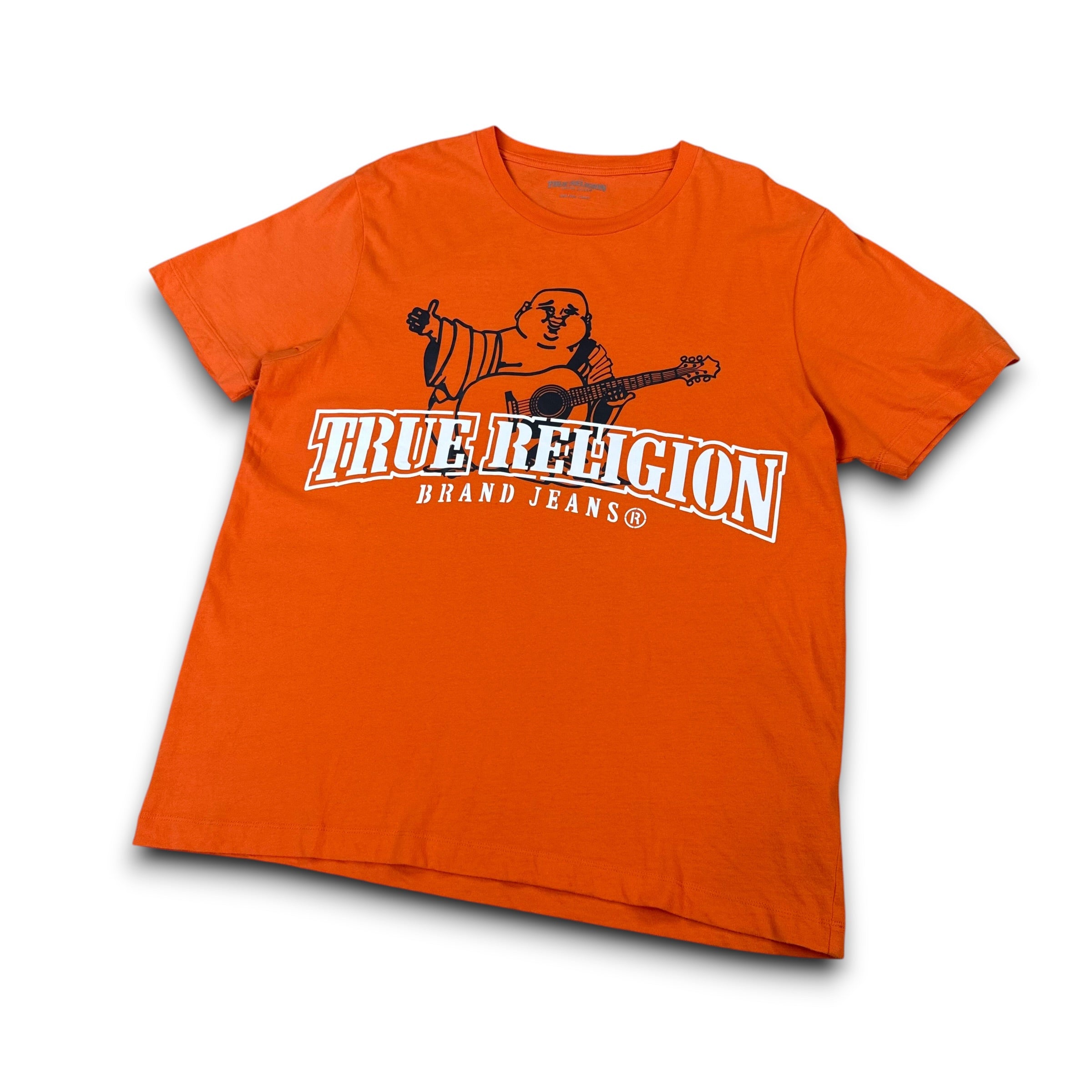 True religion 2000's graphic screen print Buddha tee (L)