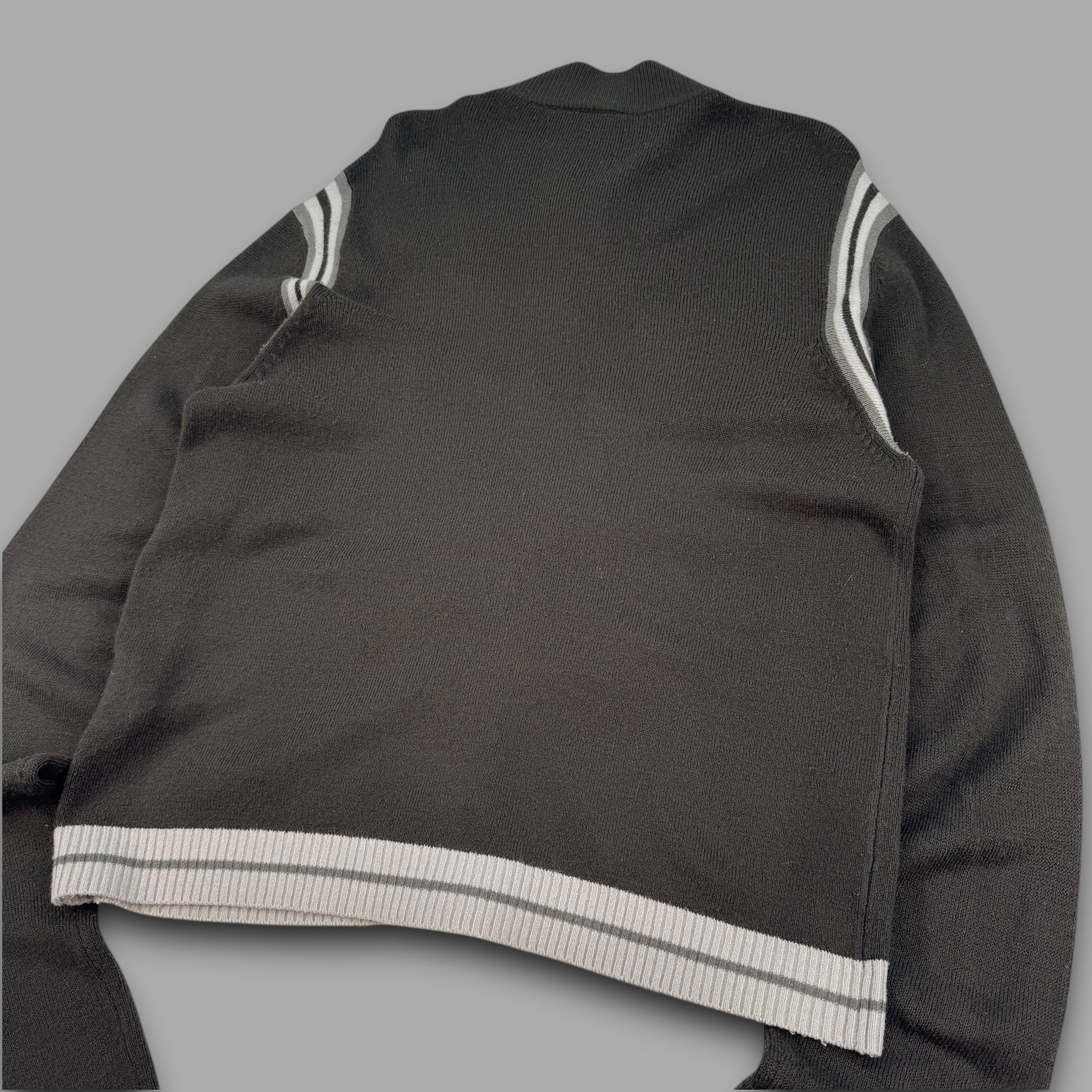 Quiksilver x roxy 2000's knitted cropped zip up track jacket (M) wms
