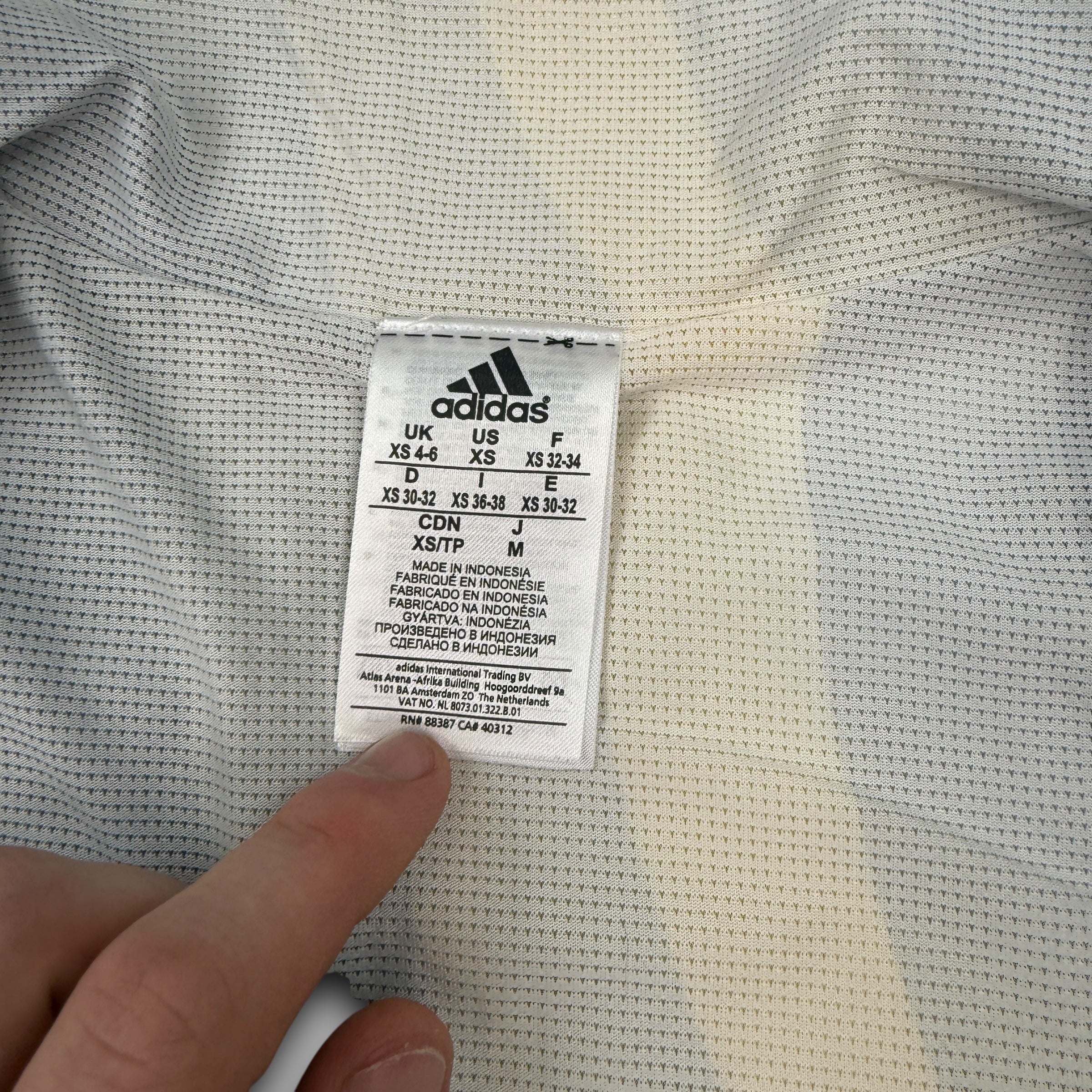Adidas 2012 technical translucent full-zip track jacket (XS)
