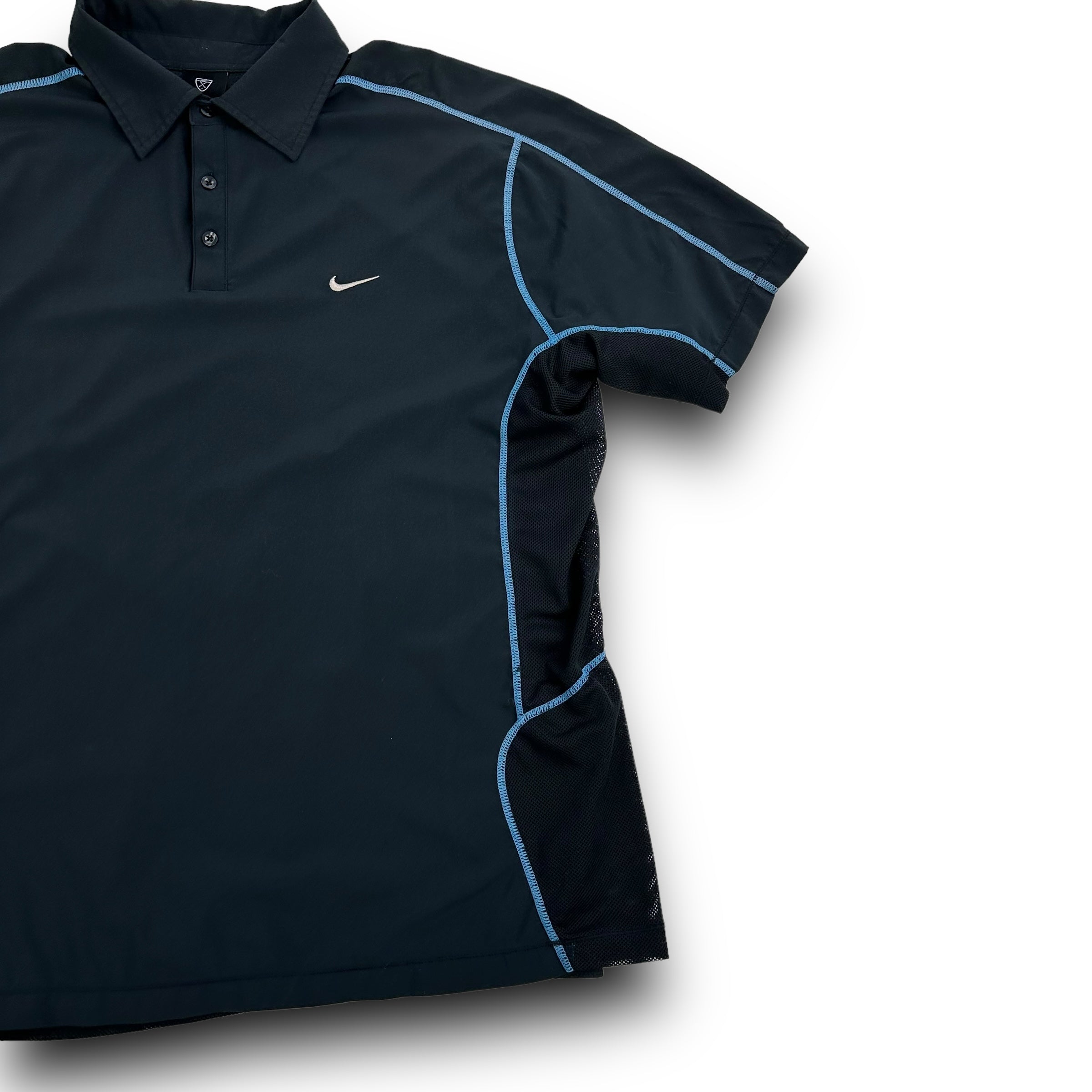 Nike 2000's technical contrast stitch vented polo shirt (L)