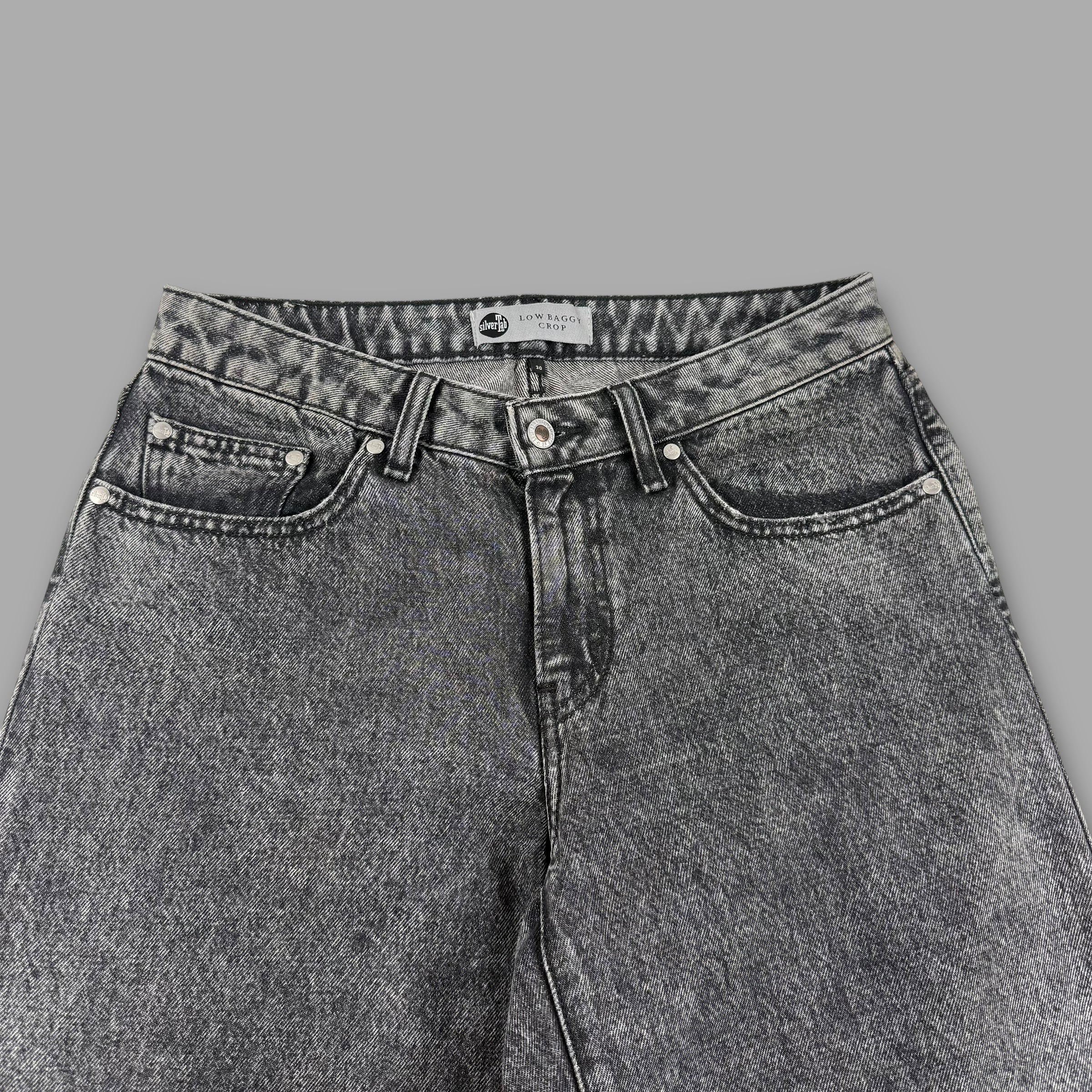 Levi's silver tab 2000's baggy low rise cropped denim jeans (S)