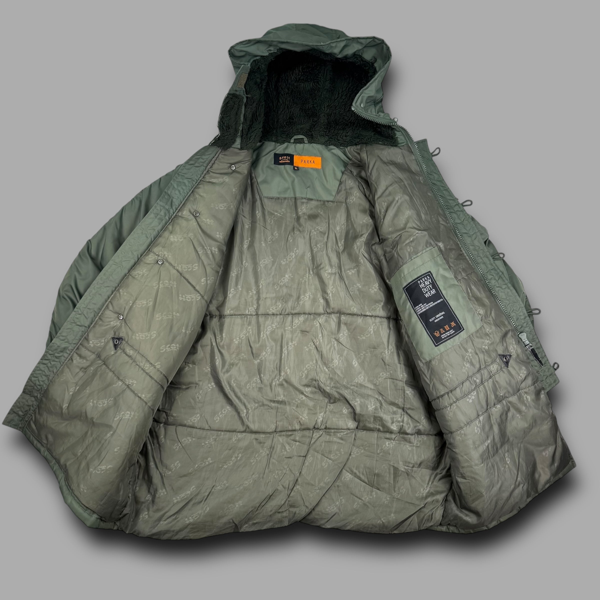 Scott 2000's technical N-3B nylon parka jacket (XL)