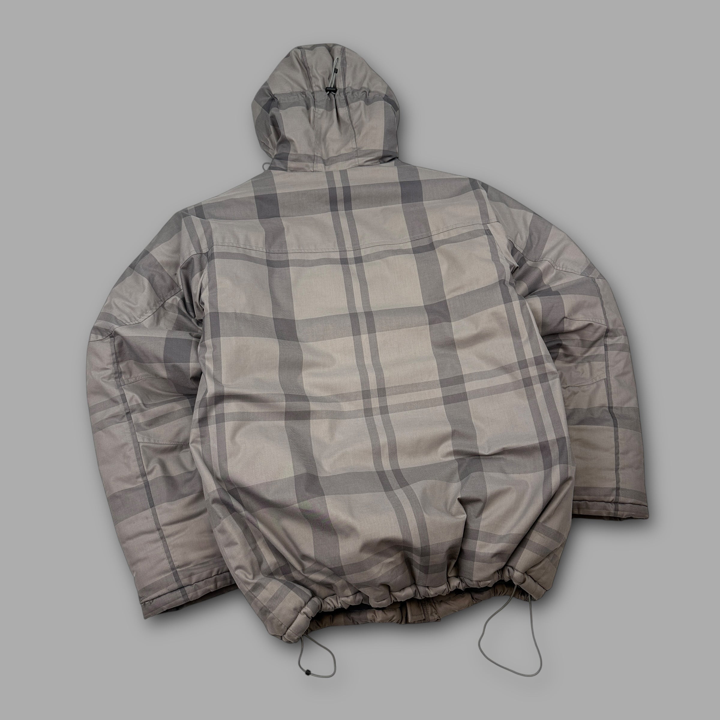Stussy 2000's technical plaid downfilled soft shell jacket (M-L)