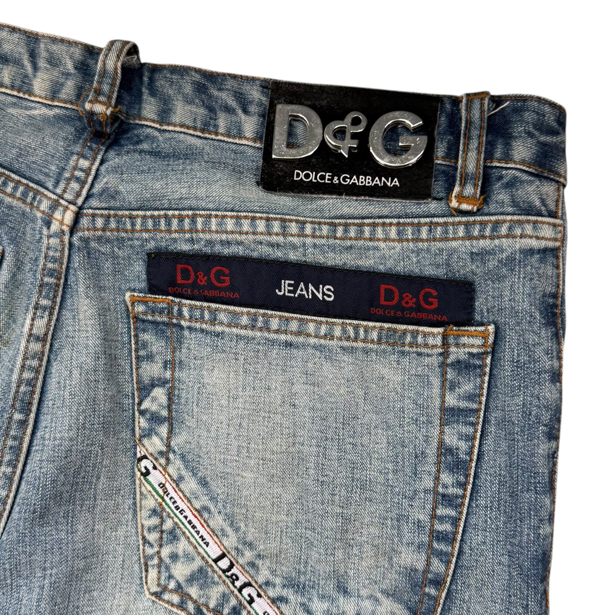 Dolce and gabanna 1990's relaxed baggy straight leg denim jeans (M)