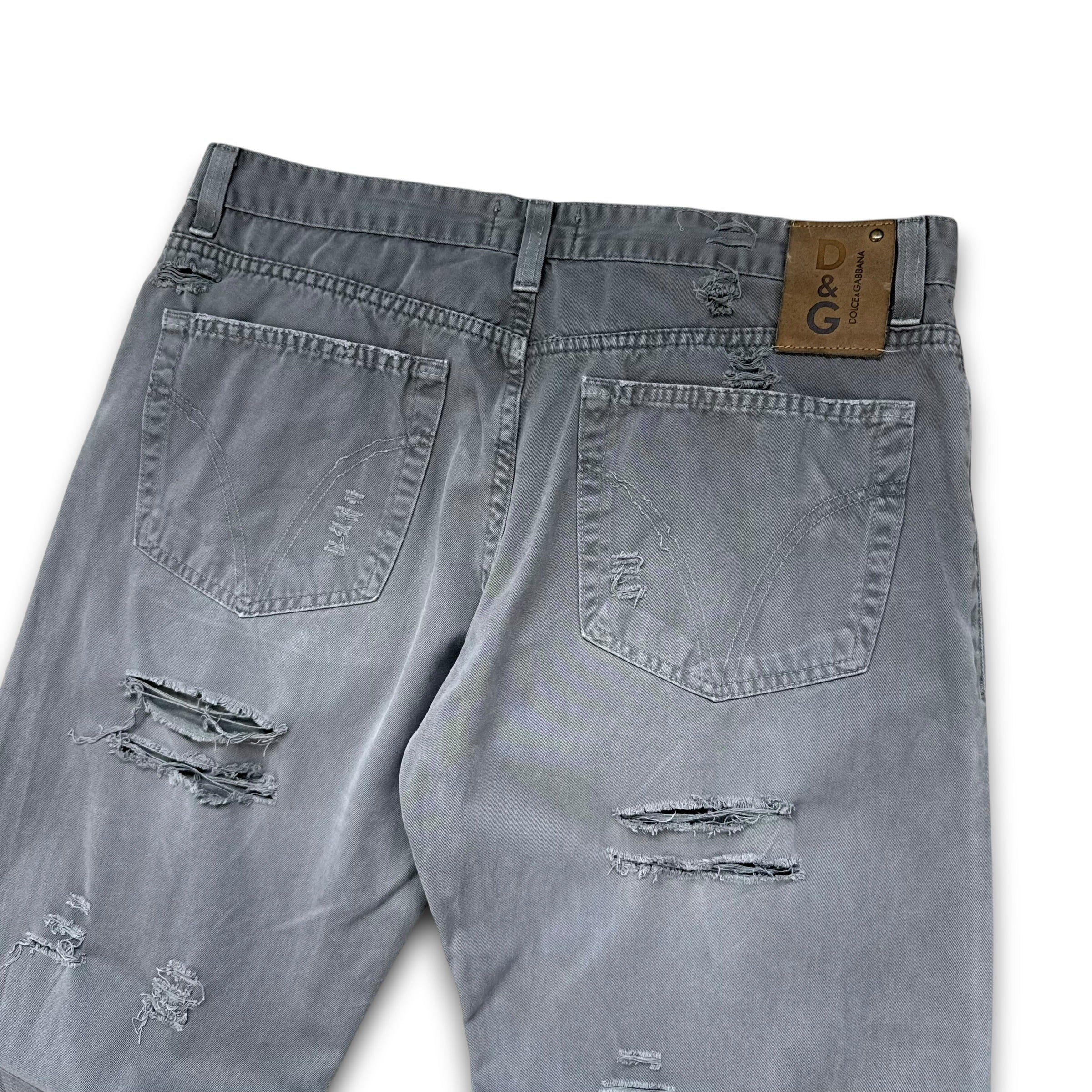 Dolce and gabanna 2000's relaxed straight leg baggy ripped denim jeans (M)