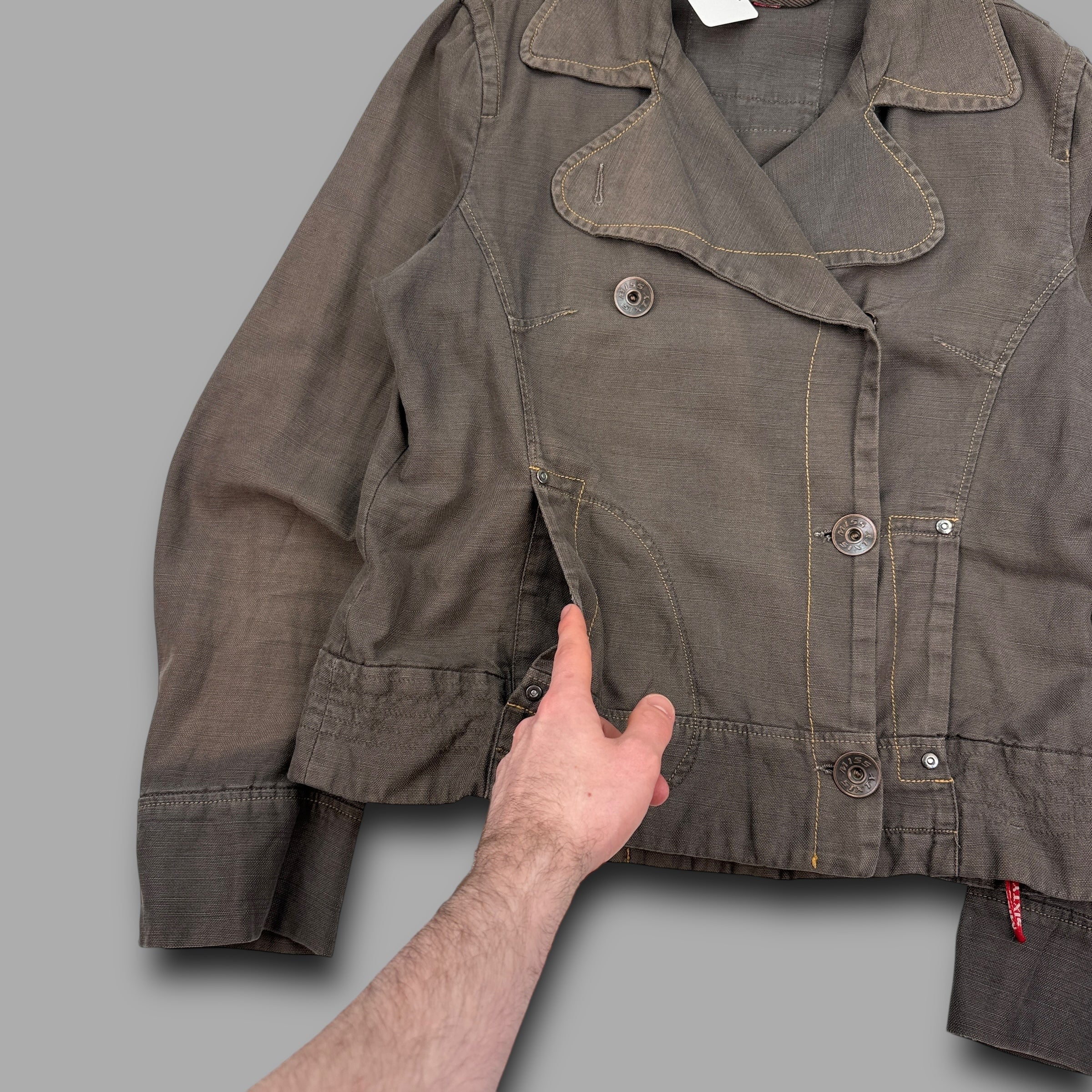 Miss Sixty 2000's double breasted asymmetrical army jacket (XL) wms