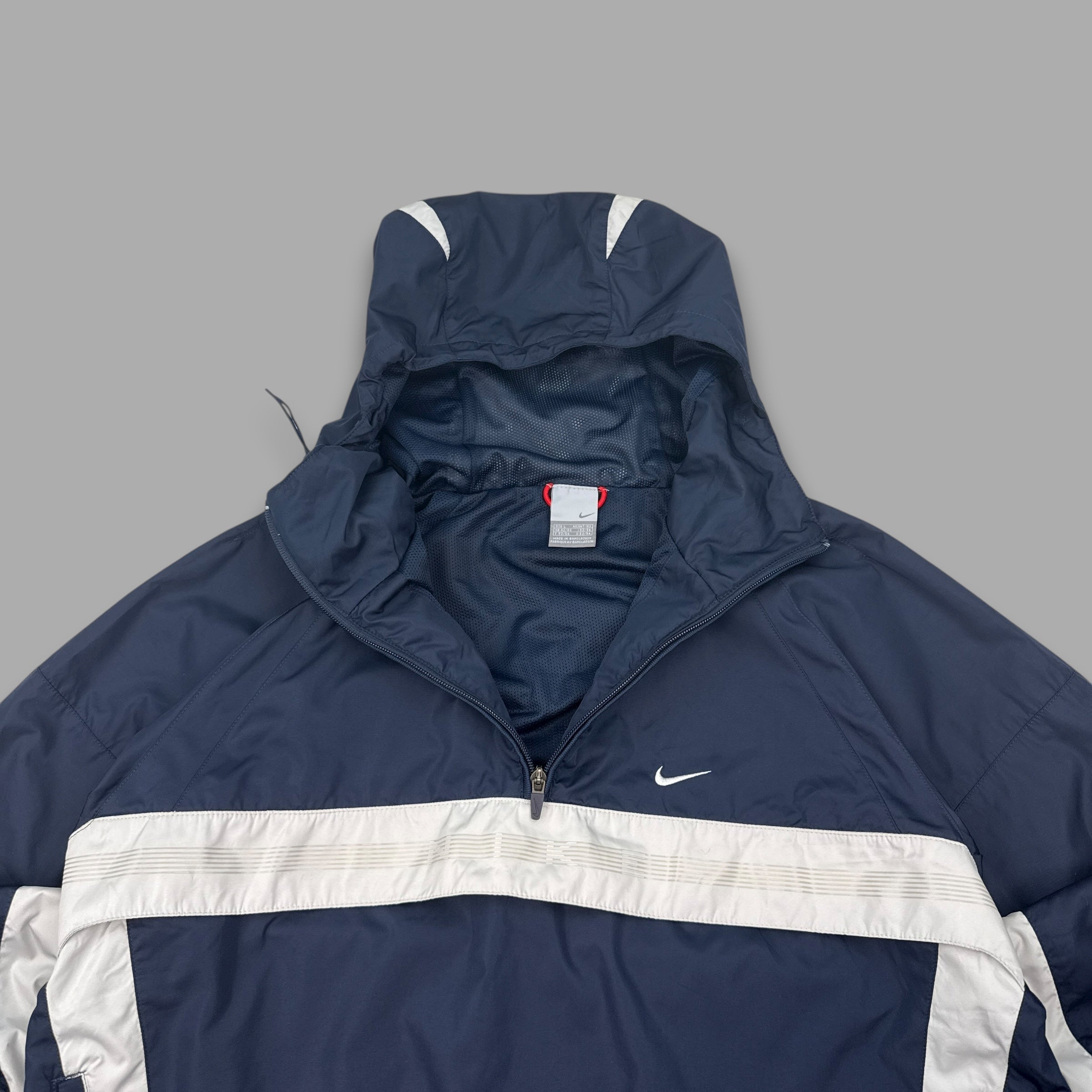 Nike shox 2000's technical panelled pullover 1/4 zip windbreaker (L)
