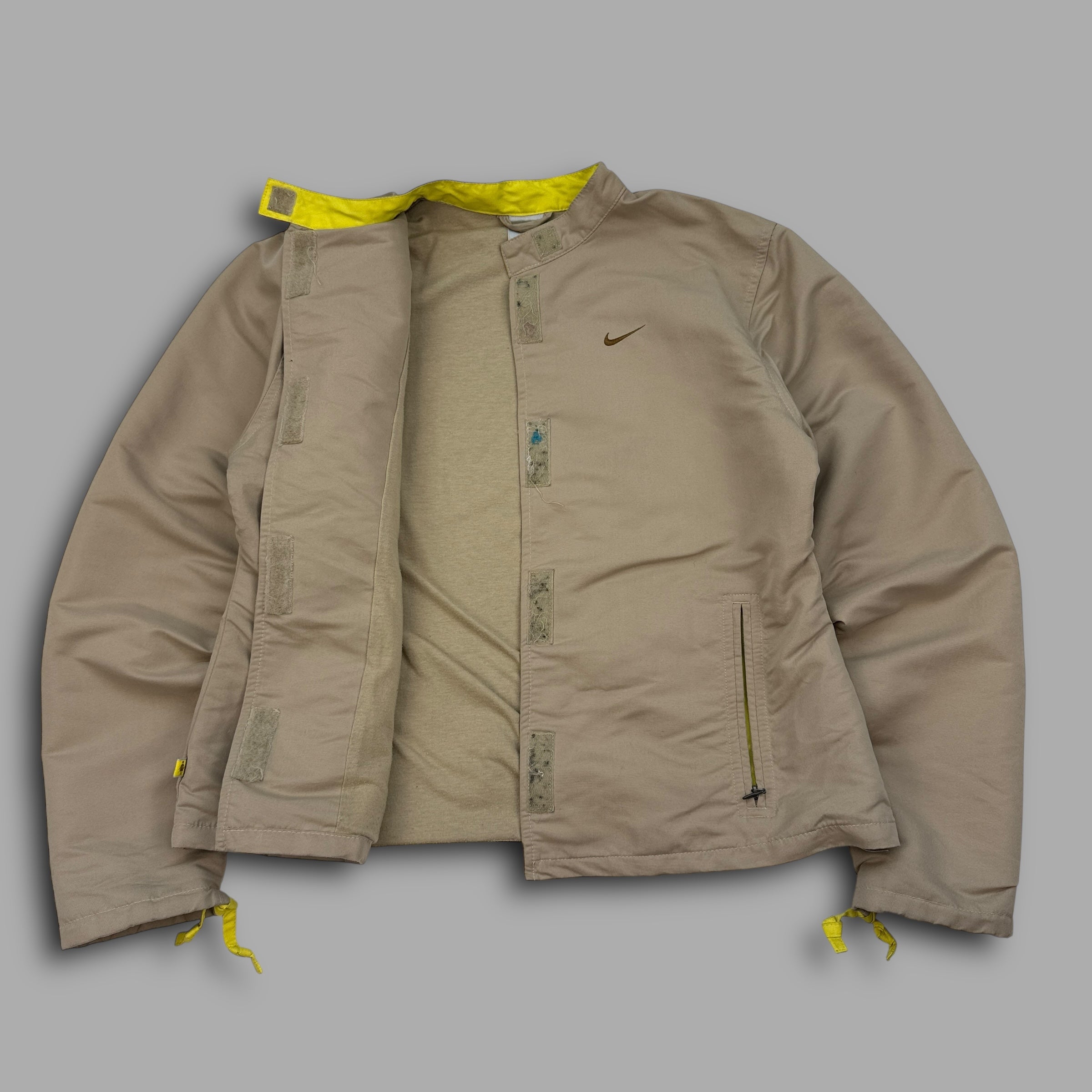 Nike 2000's technical asymmetrical velcro closure coach jacket (XS-S)