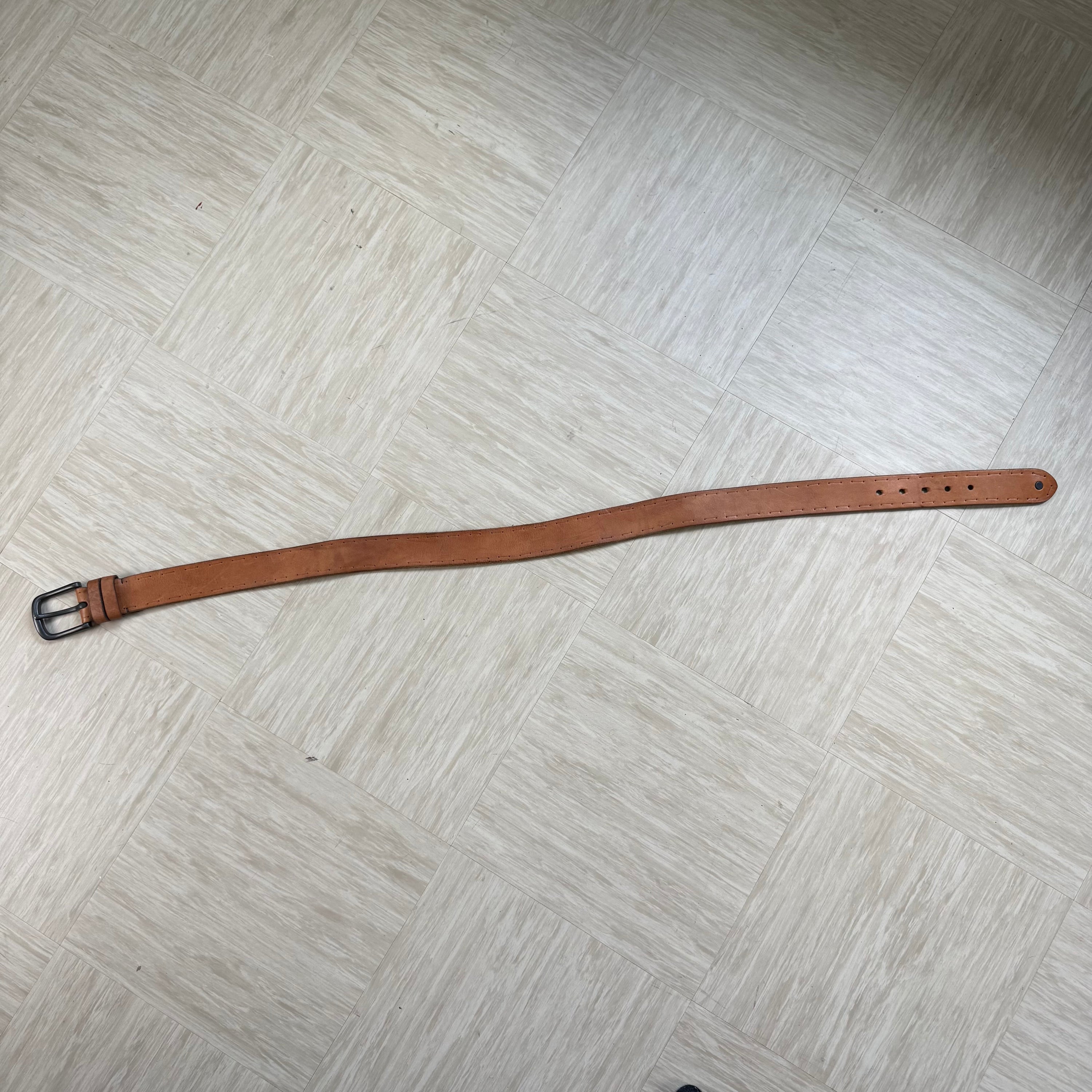 Allsaints 2000's light brown leather belt (OS)