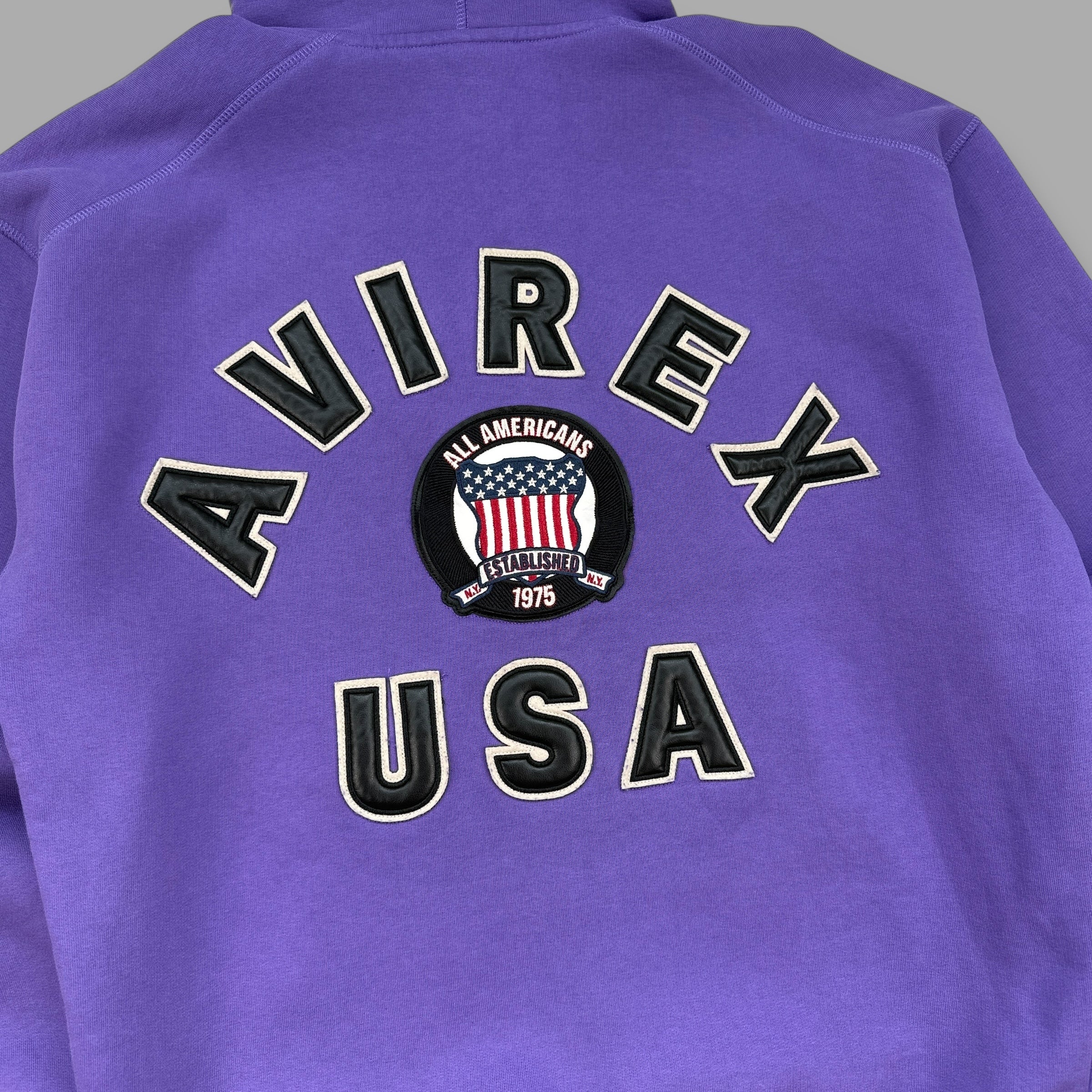 Avirex 2000's graphic embroidered sample hoodie (M)