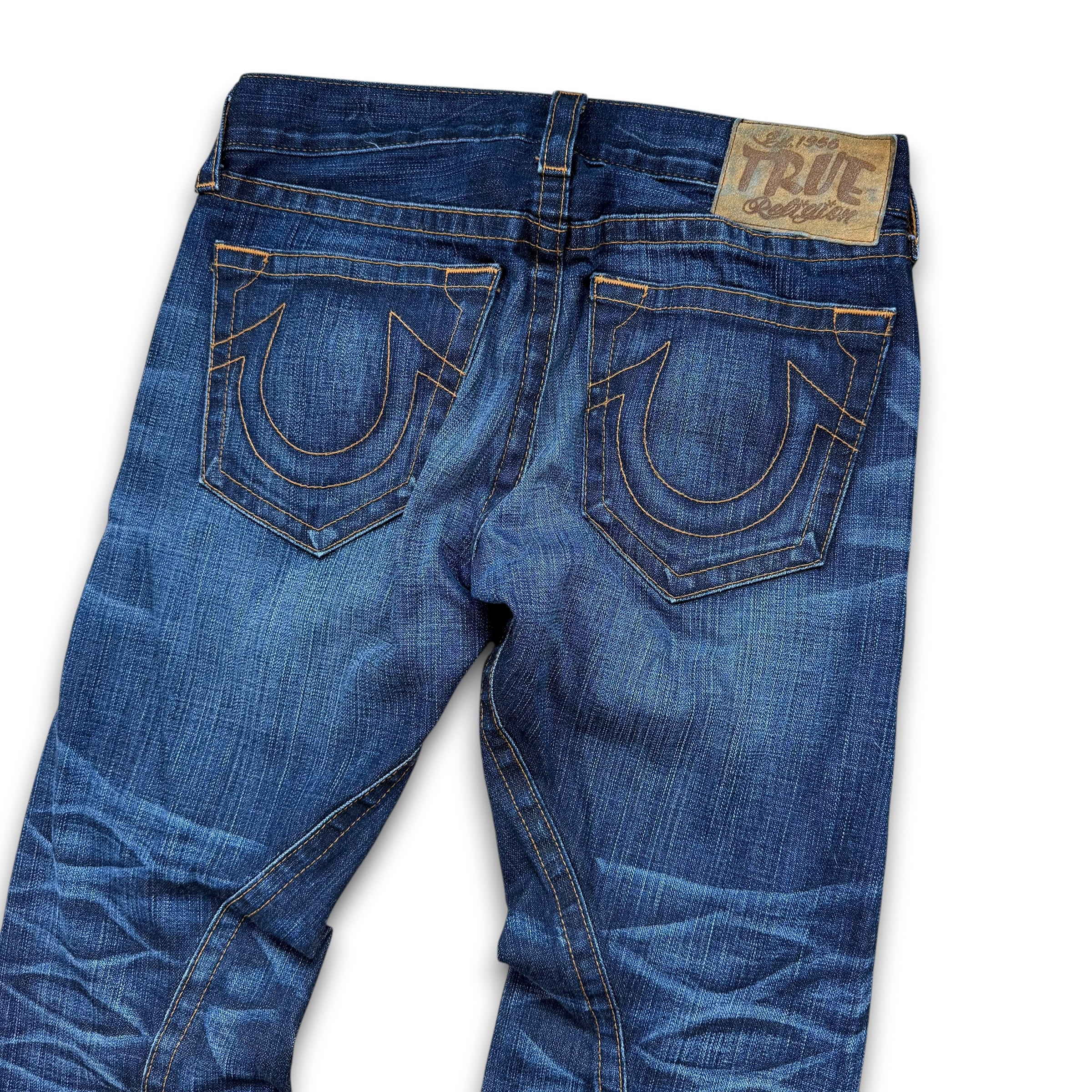 True religion 2000's twisted denim straight leg jeans (S)