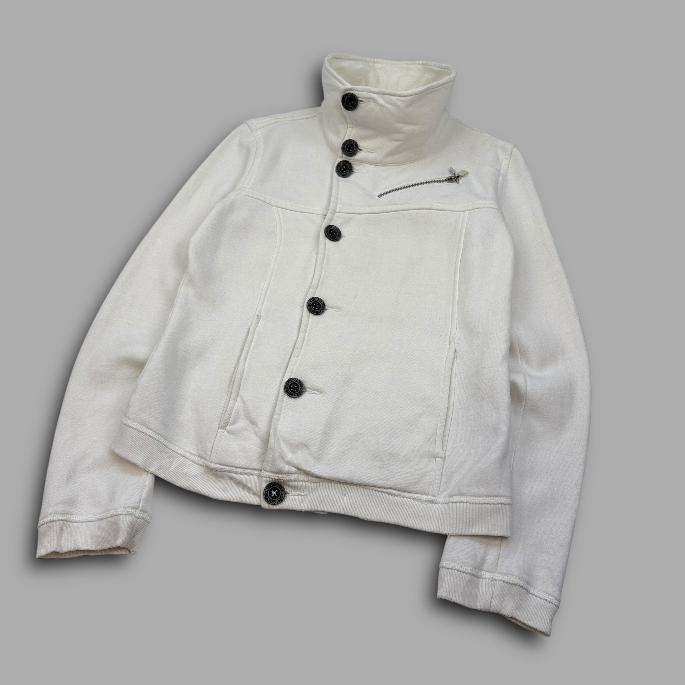 Diesel 2000’s asymmetrical button-up cotton jacket (M)