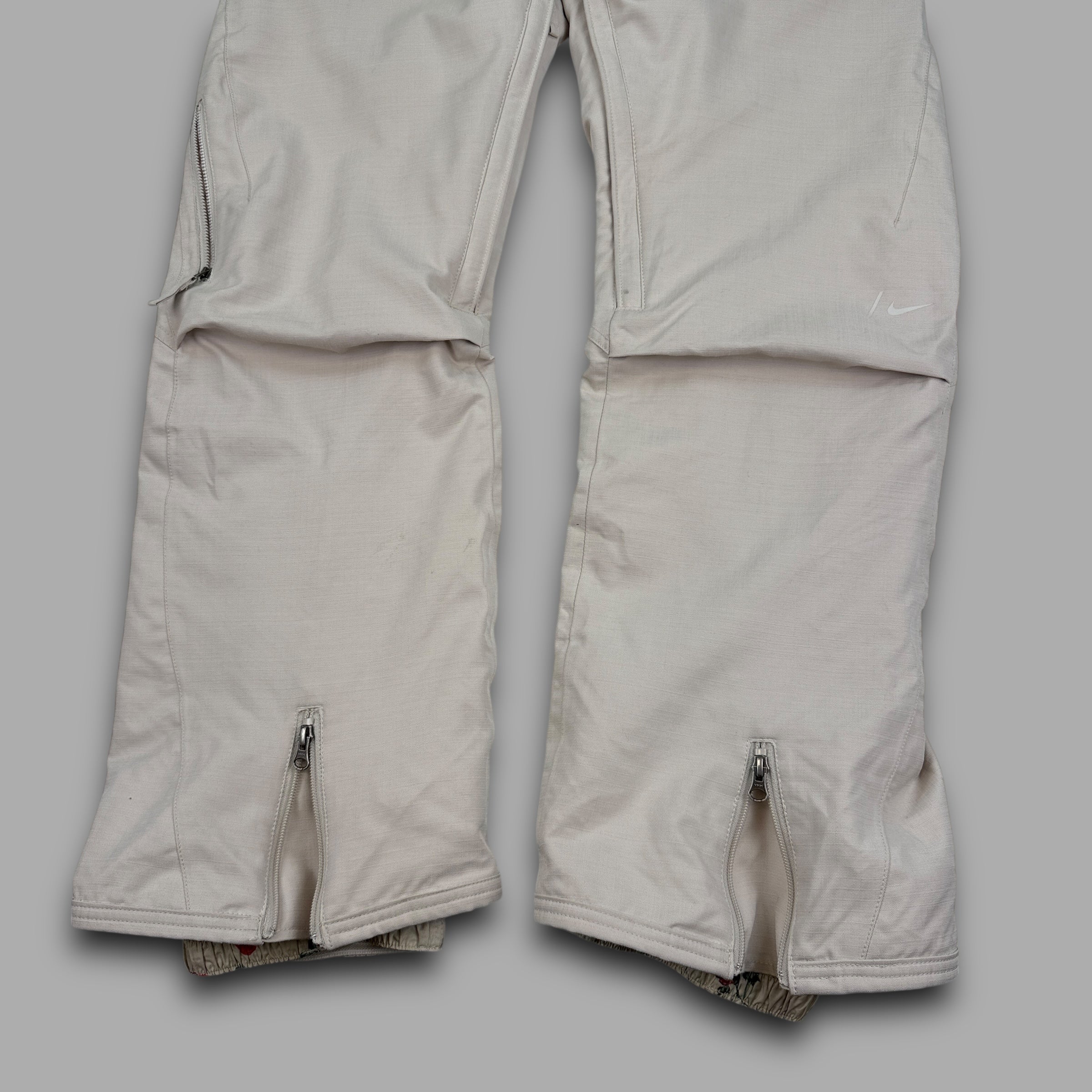 Nike 2000's technical vented bootcut softshell ski sallopettes (M) wms