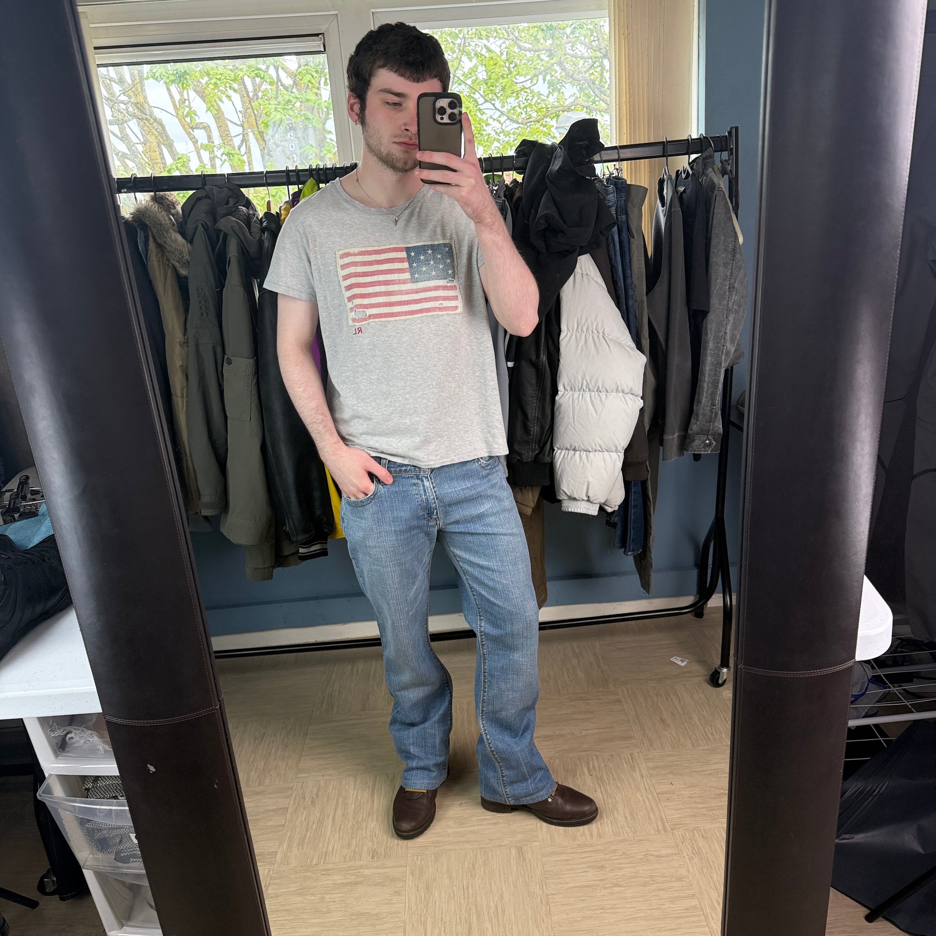 Ralph Lauren 2000's graphic USA flag tee (S)