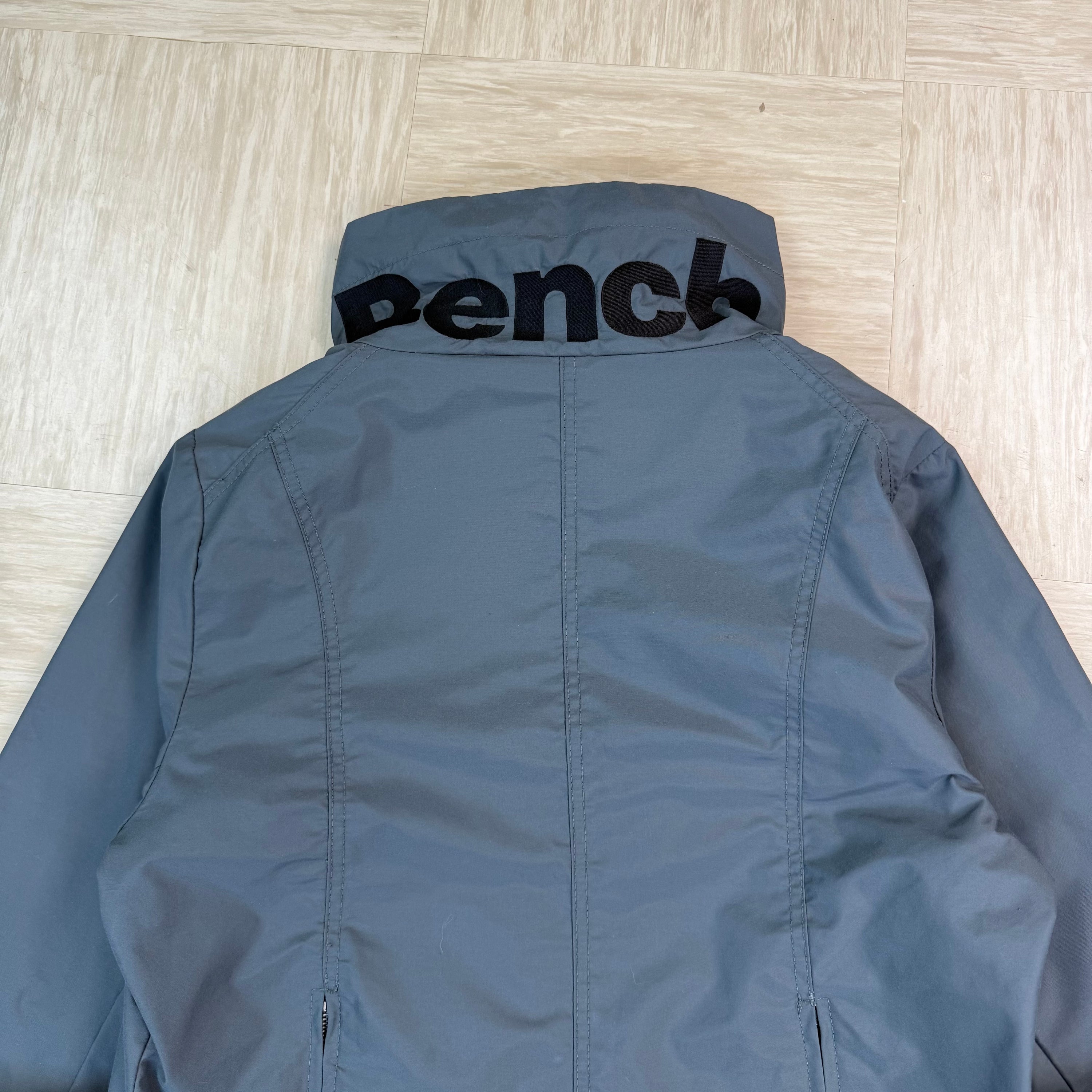 Bench 2000's technical nylon asymmetrical zip high collar jacket (S)