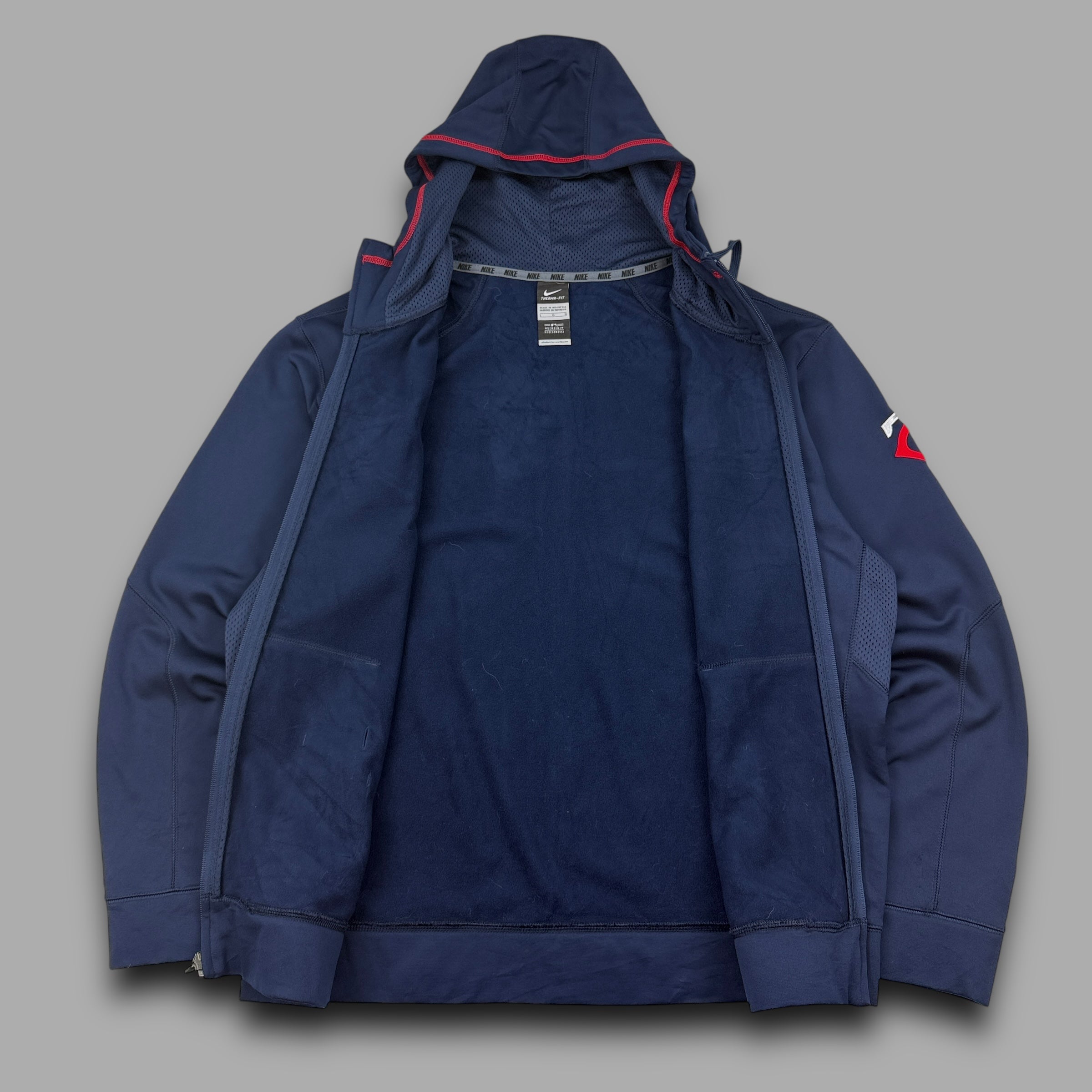 Nike 2000's full zip graphic spellout basketball hoodie (L)