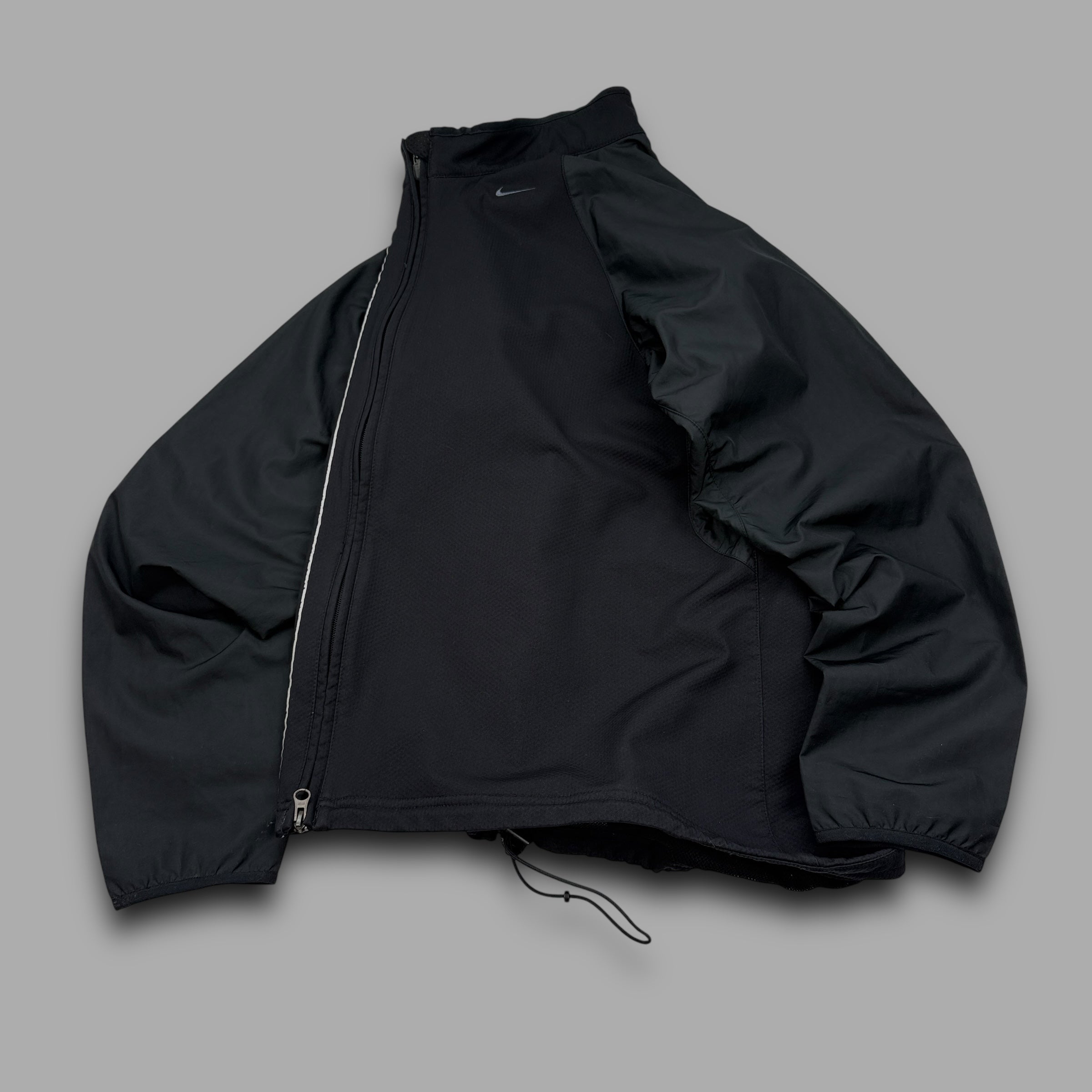 Nike 2000's technical clima-fit panelled softshell track jacket (M)