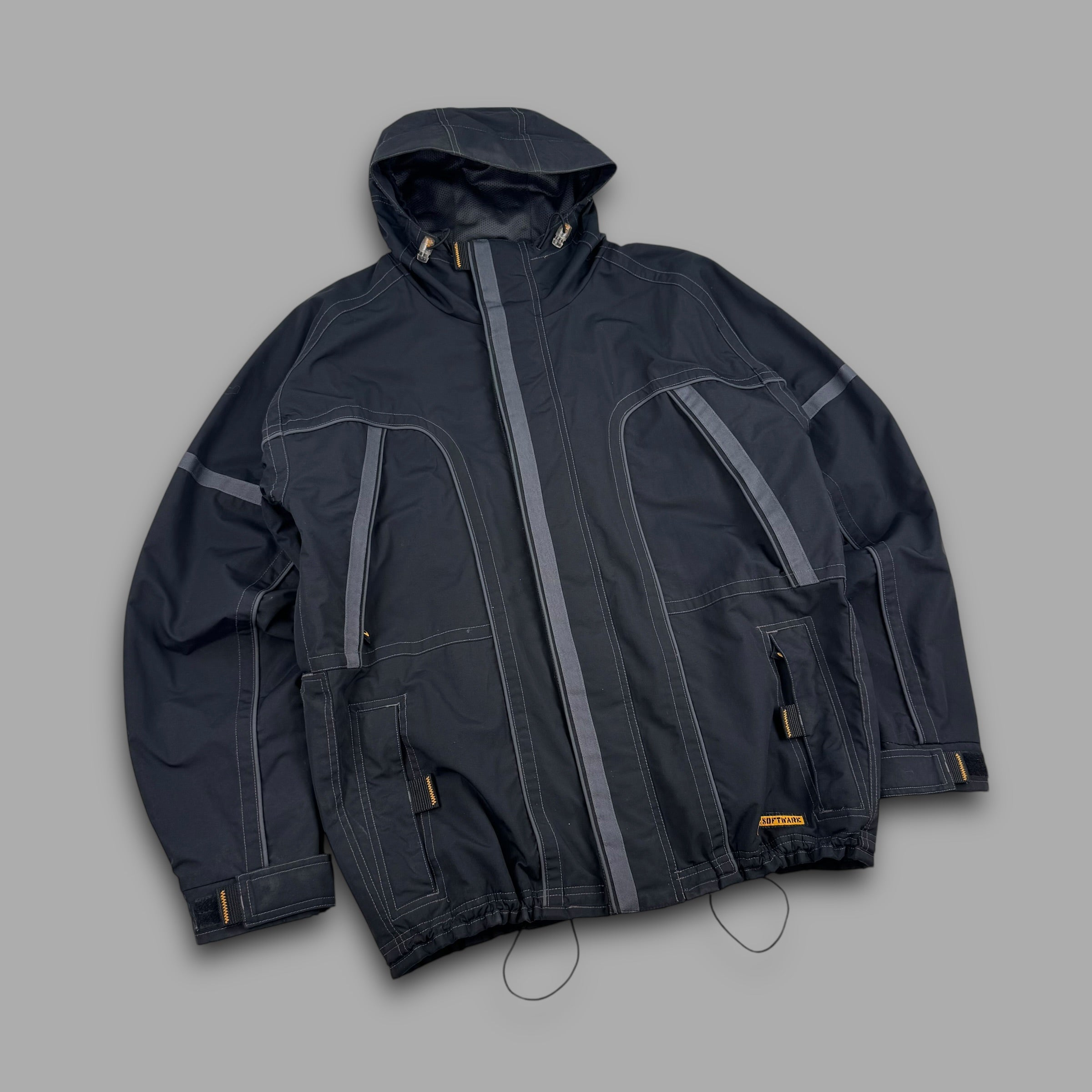 Oakley software 2000's technical panelled multi pocket softshell ski jacket (S-M)