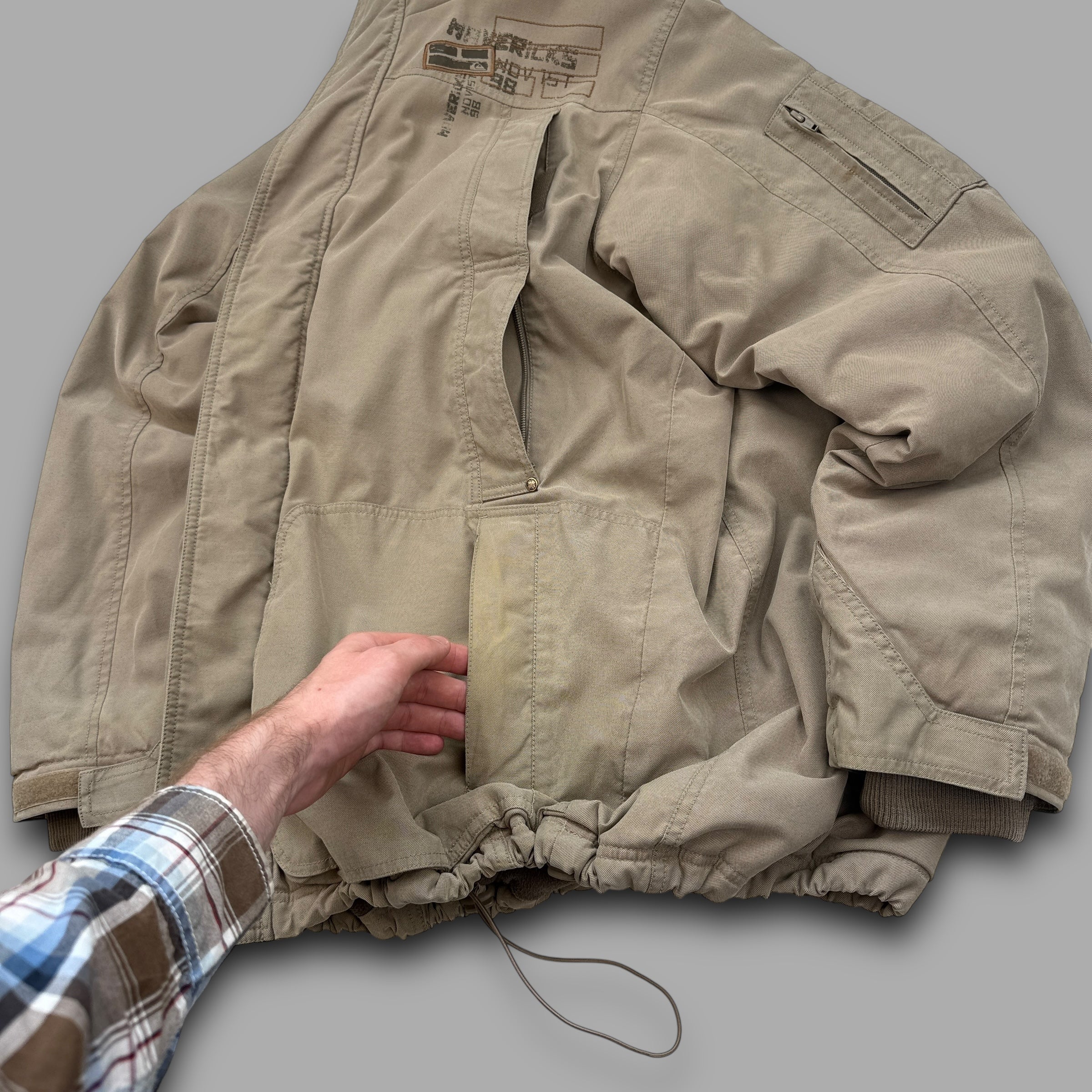 Quiksilver 2000's technical multi-pocket parka jacket (XL)