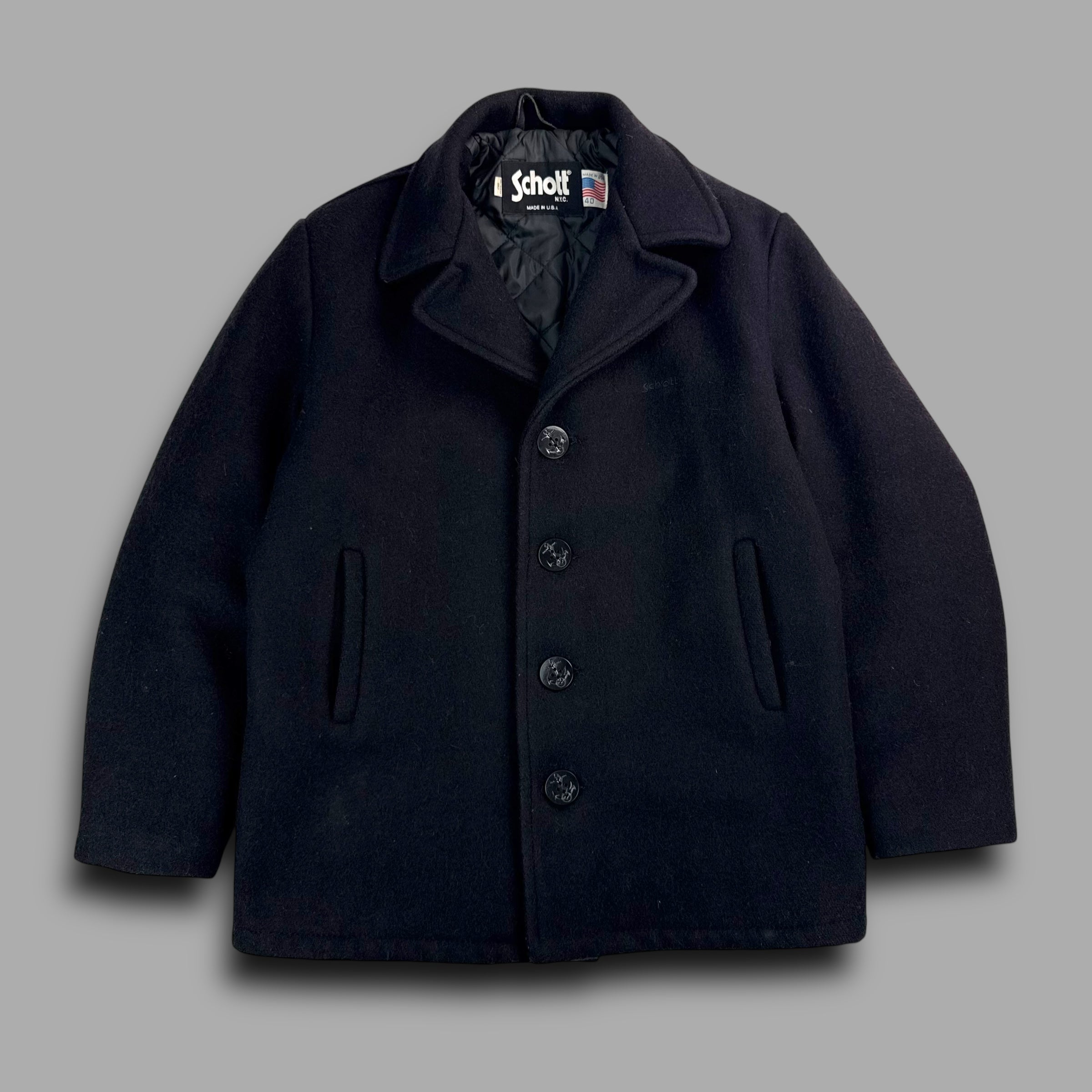 Schott NYC 2000's made in USA peacoat (M)