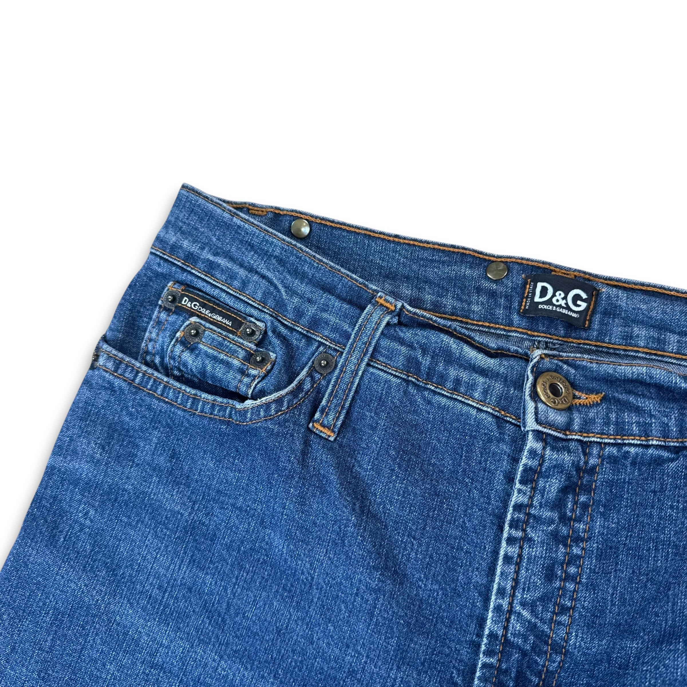 Dolce and gabbana 2000's fitted denim flare jeans (S)