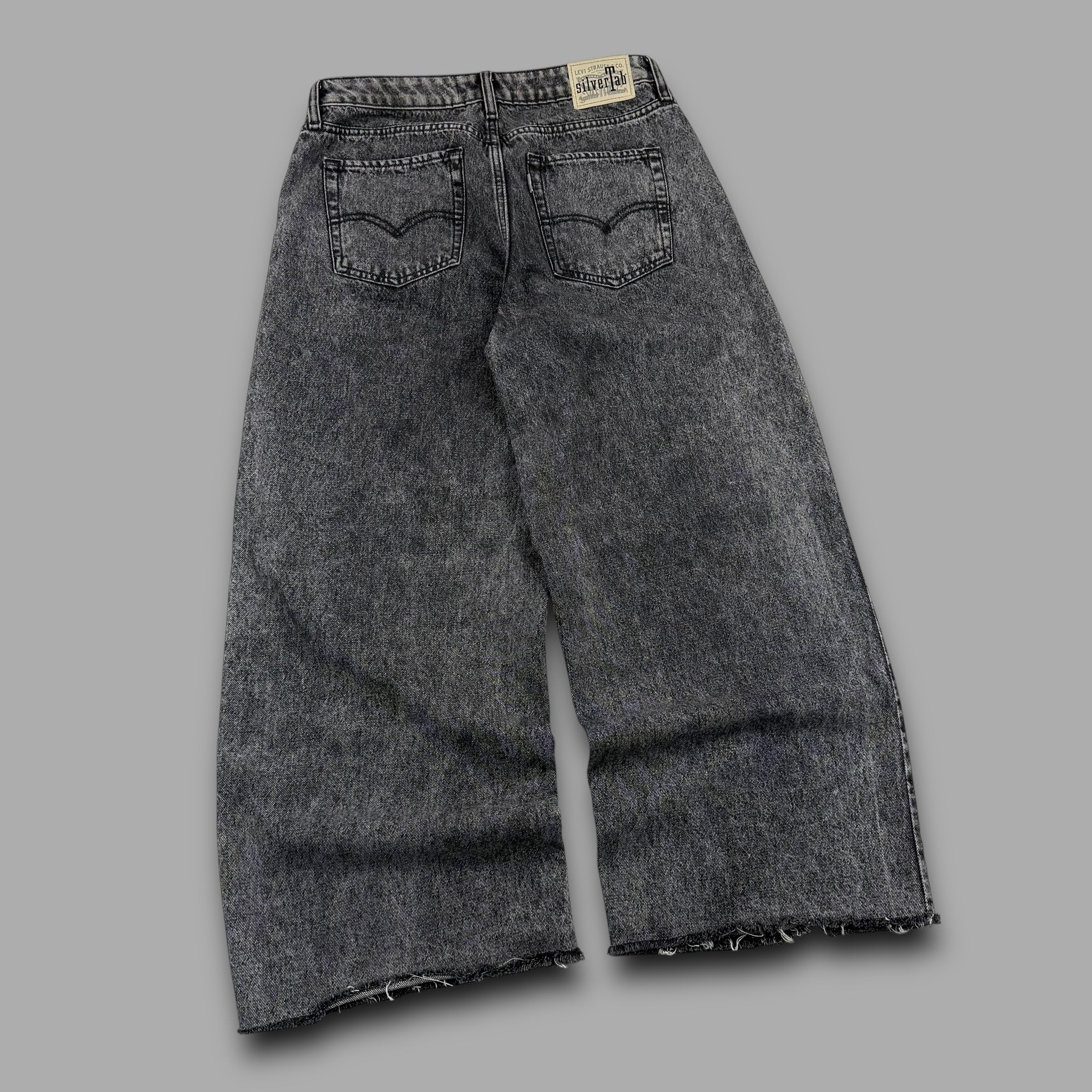Levi's silver tab 2000's baggy low rise cropped denim jeans (S)