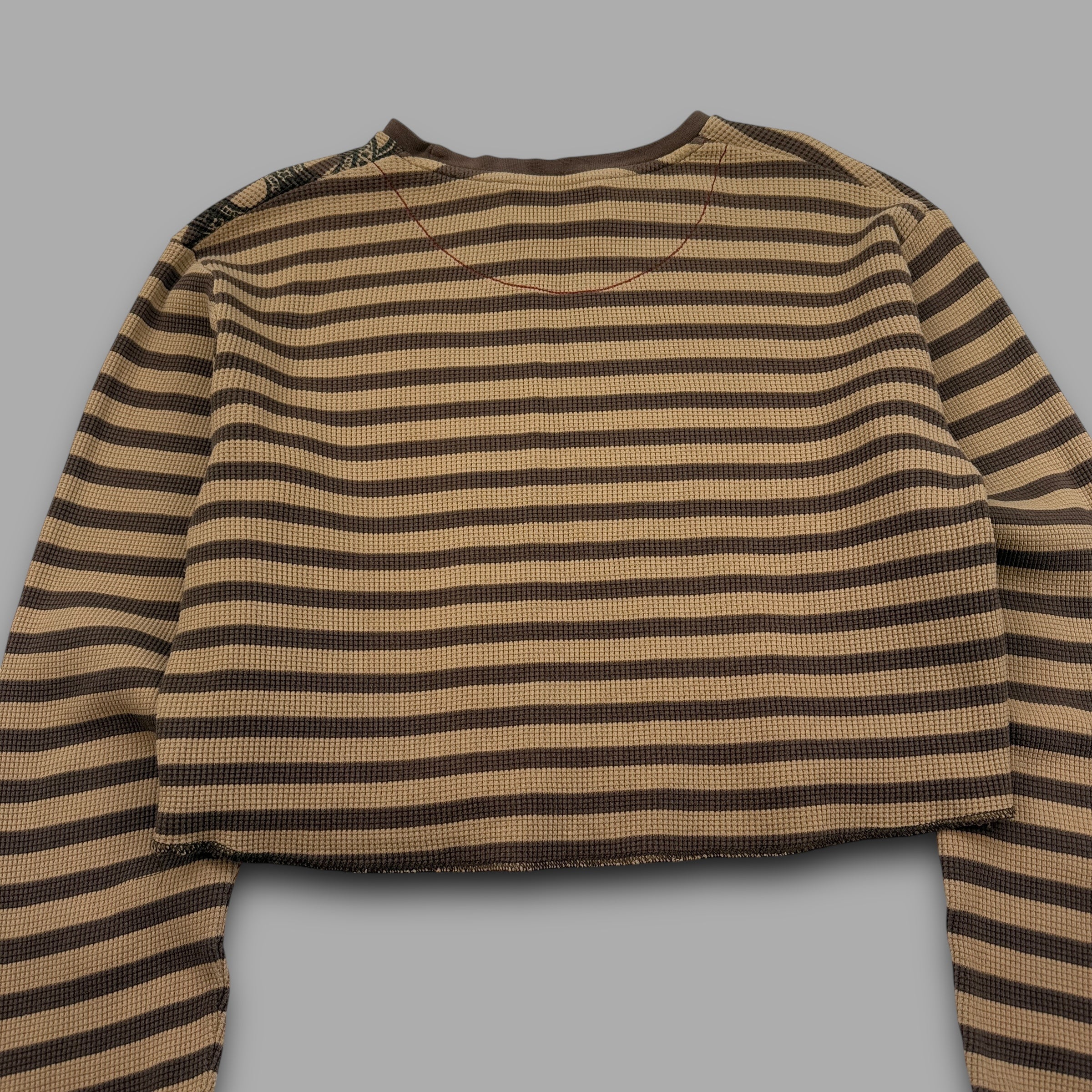 Billabong 2000's cropped spellout striped long sleeve (S)